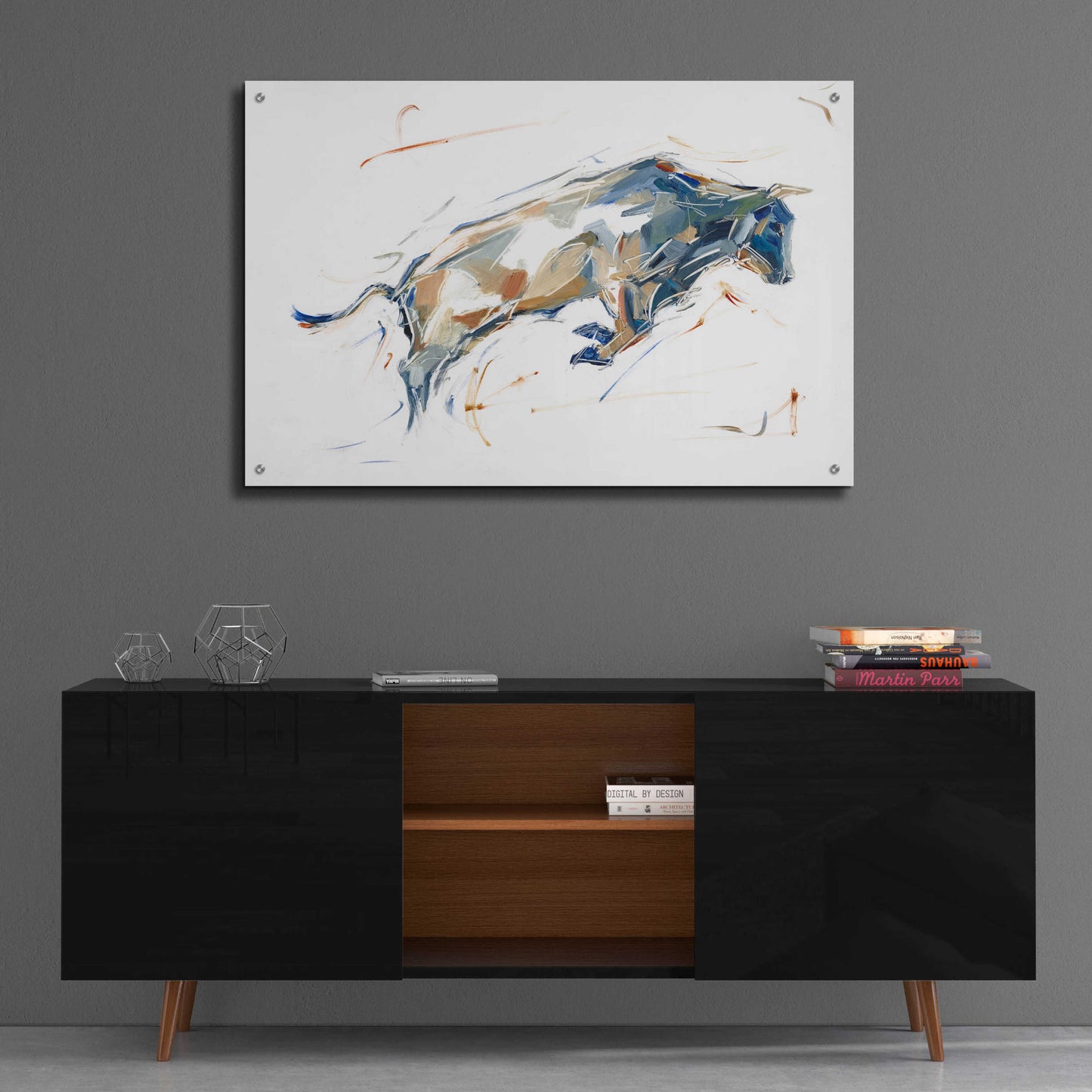 Epic Art 'Modern Bull Study I' by Ethan Harper, Acrylic Glass Wall Art,36x24