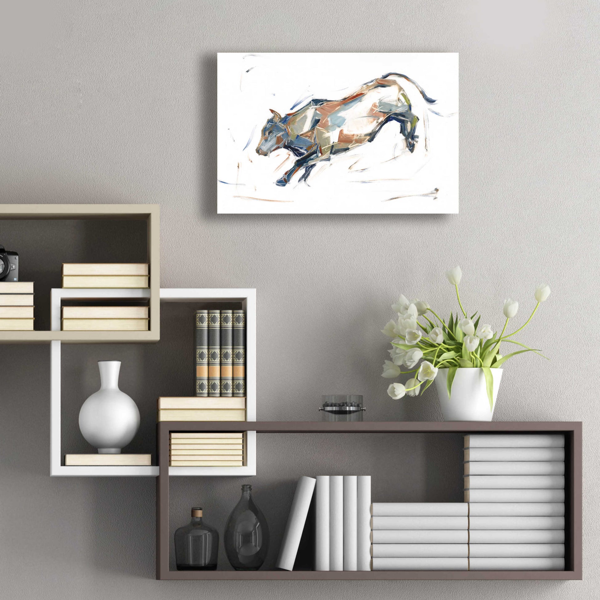 Epic Art 'Modern Bull Study II' by Ethan Harper, Acrylic Glass Wall Art,24x16