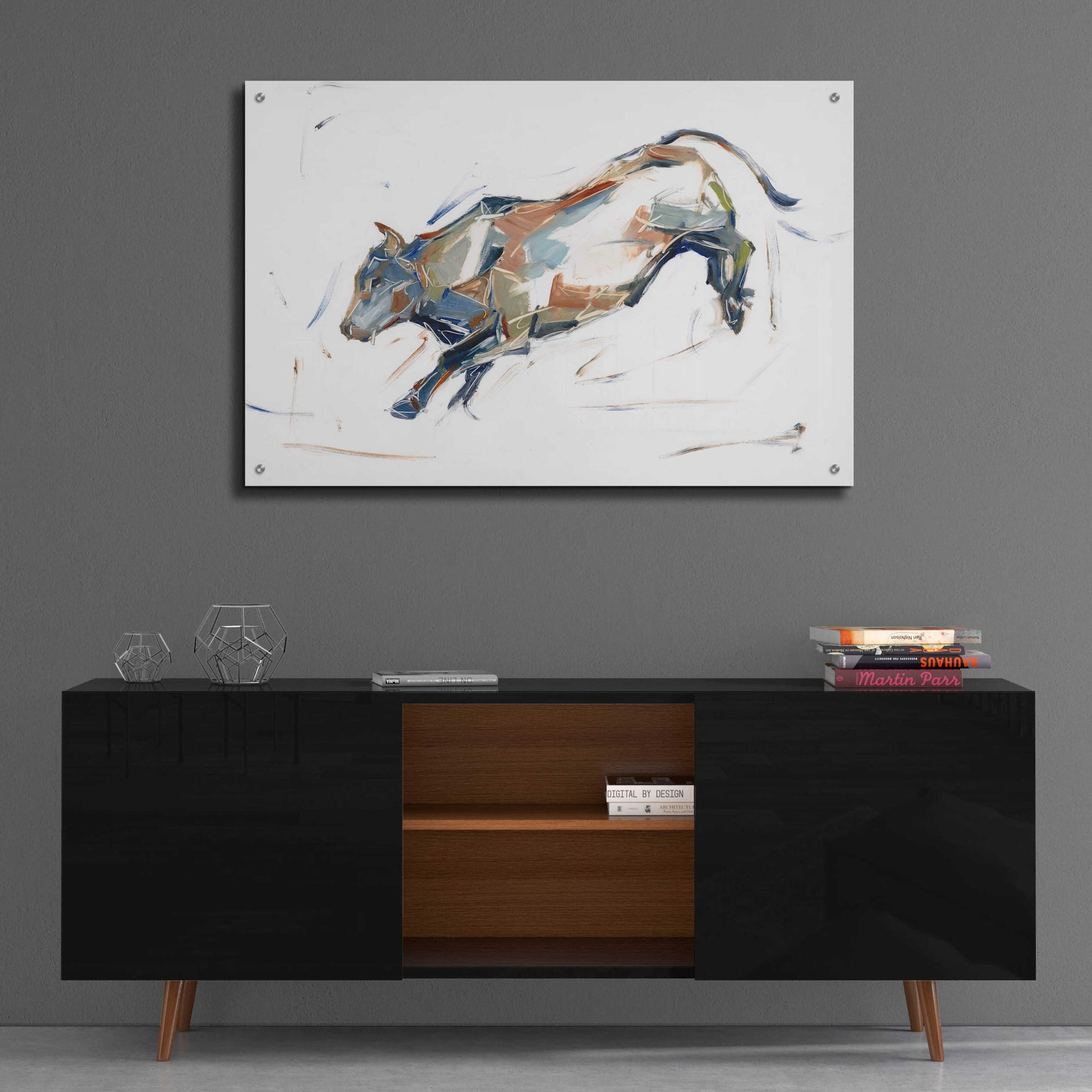 Epic Art 'Modern Bull Study II' by Ethan Harper, Acrylic Glass Wall Art,36x24