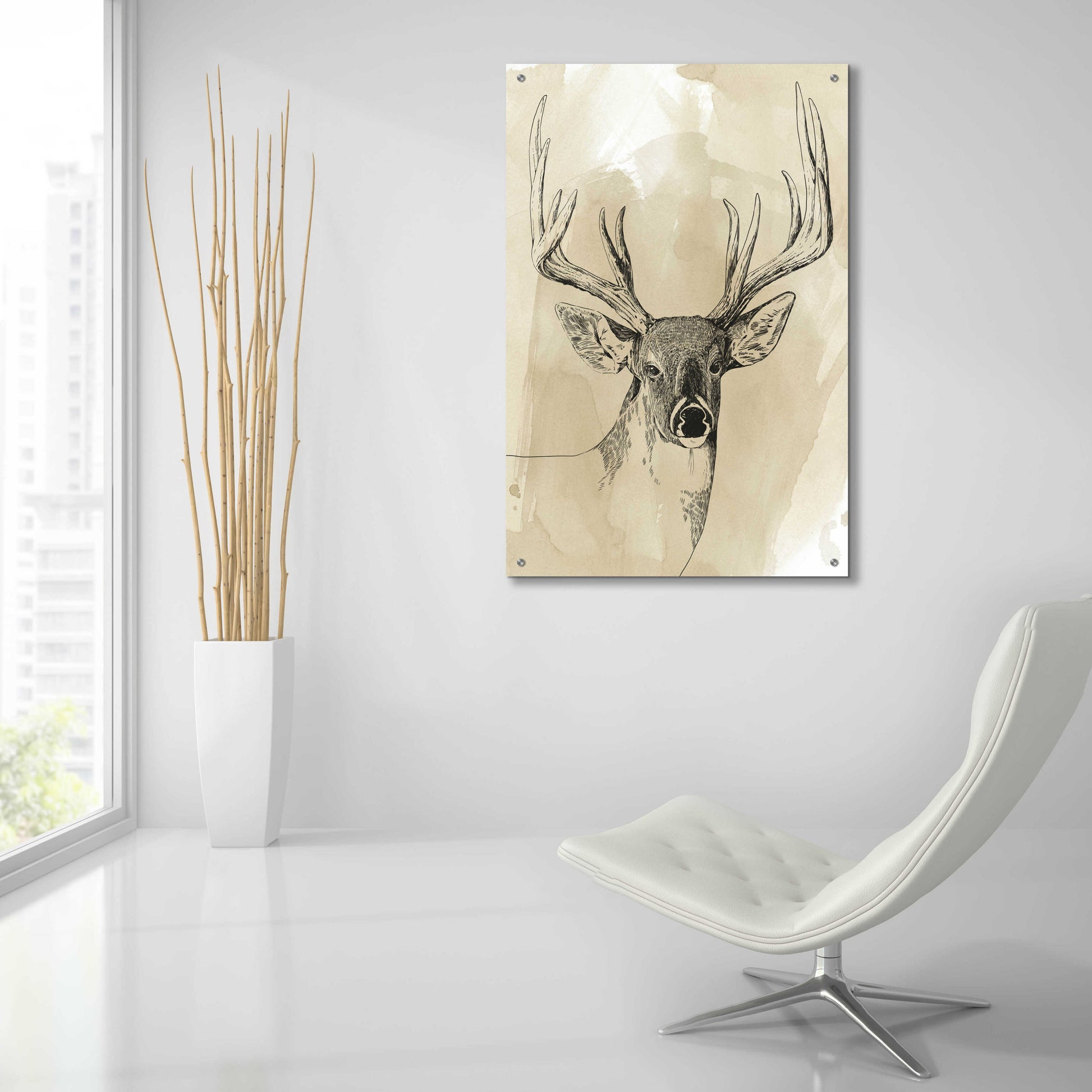 Epic Art 'Burnished Buck I' by Grace Popp, Acrylic Glass Wall Art,24x36