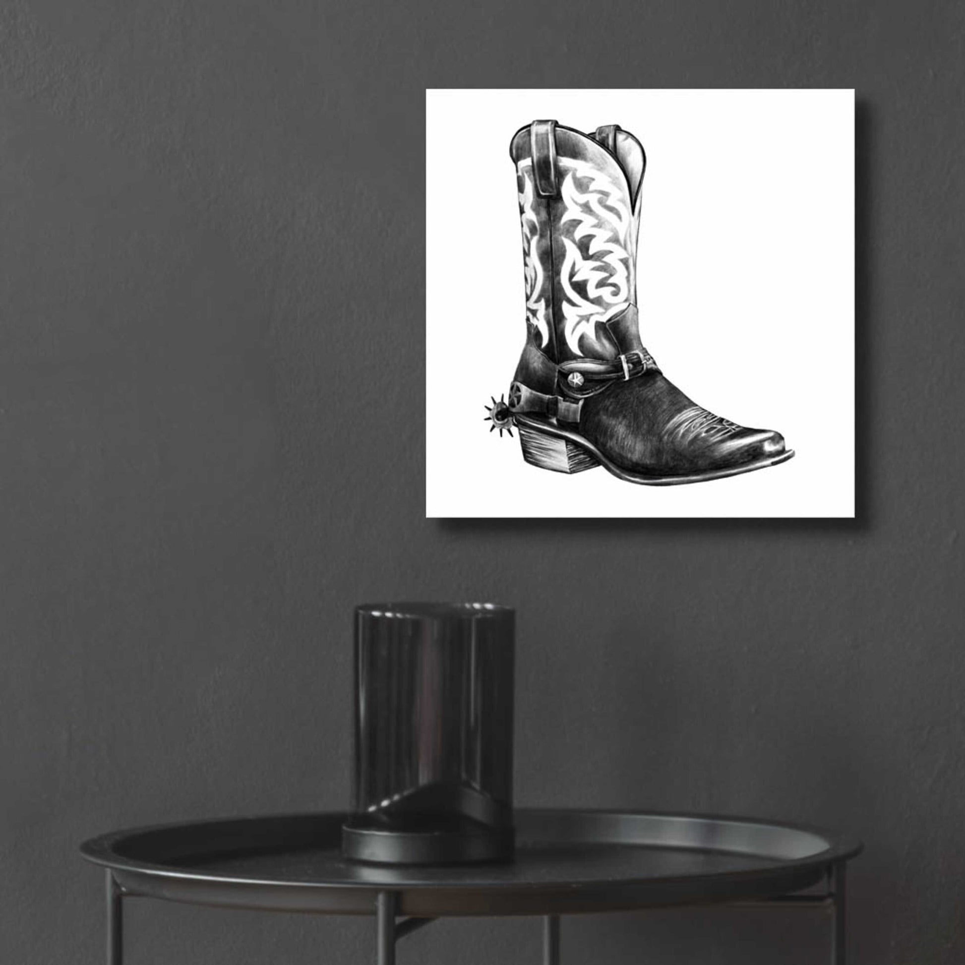 Epic Art 'Vintage Cowboy II' by Grace Popp, Acrylic Glass Wall Art,12x12