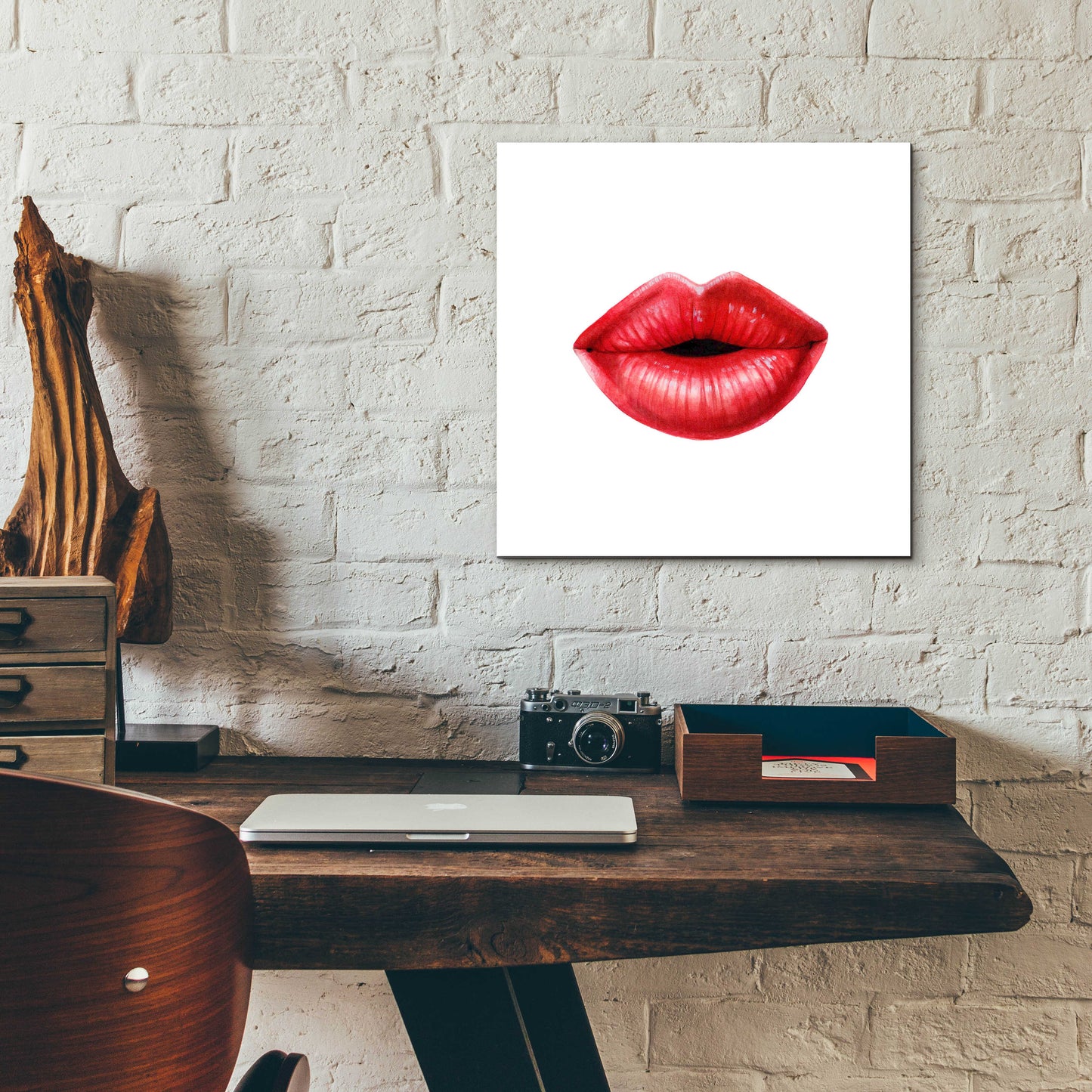 Epic Art 'Emotion Lips I' by Grace Popp, Acrylic Glass Wall Art,12x12