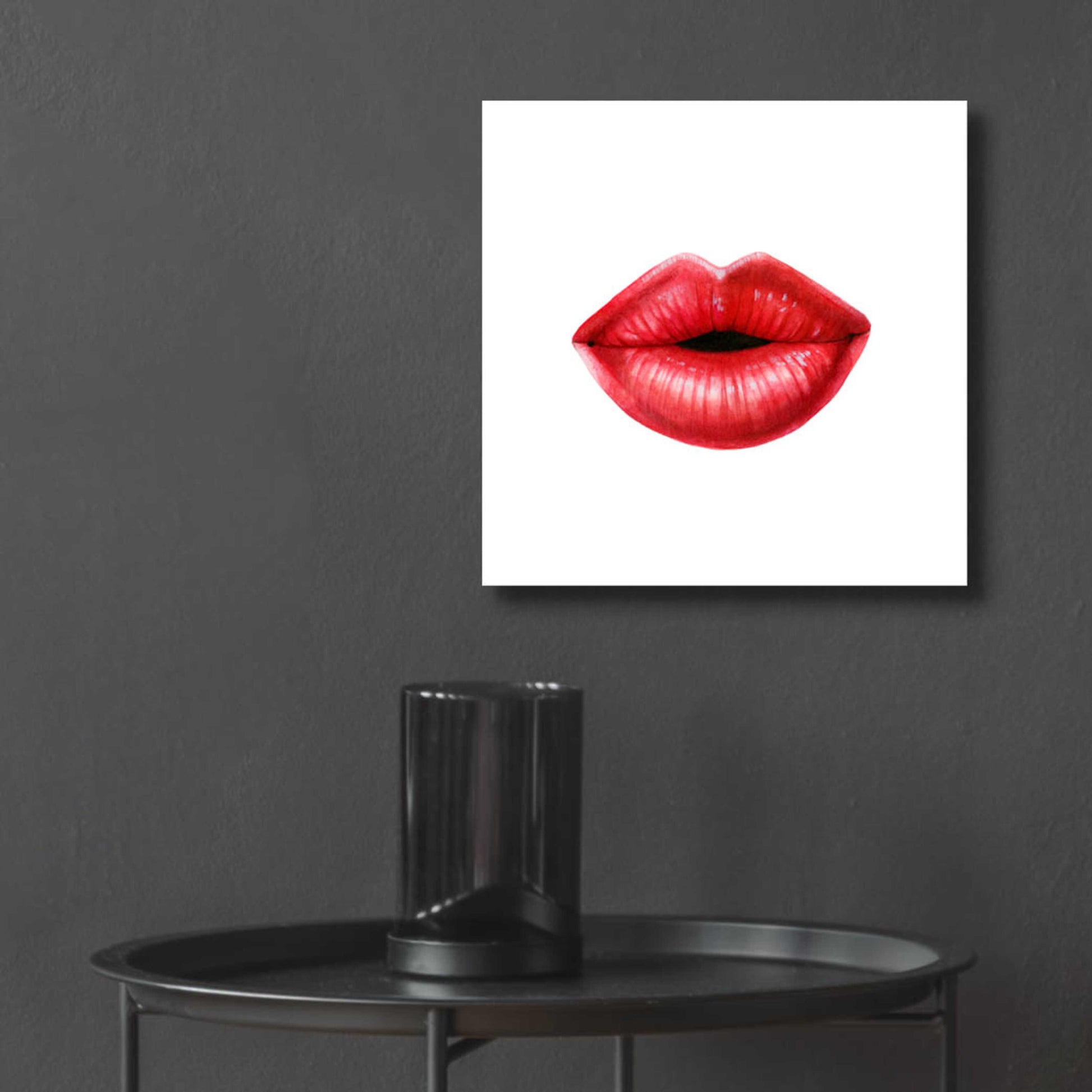 Epic Art 'Emotion Lips I' by Grace Popp, Acrylic Glass Wall Art,12x12