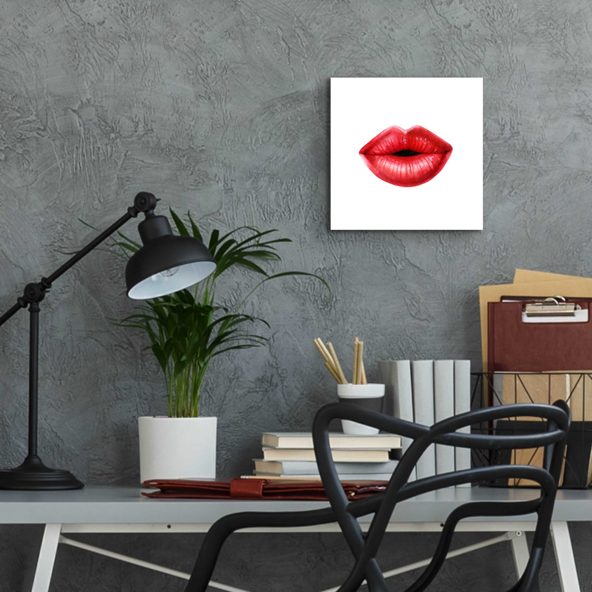 Epic Art 'Emotion Lips I' by Grace Popp, Acrylic Glass Wall Art,12x12