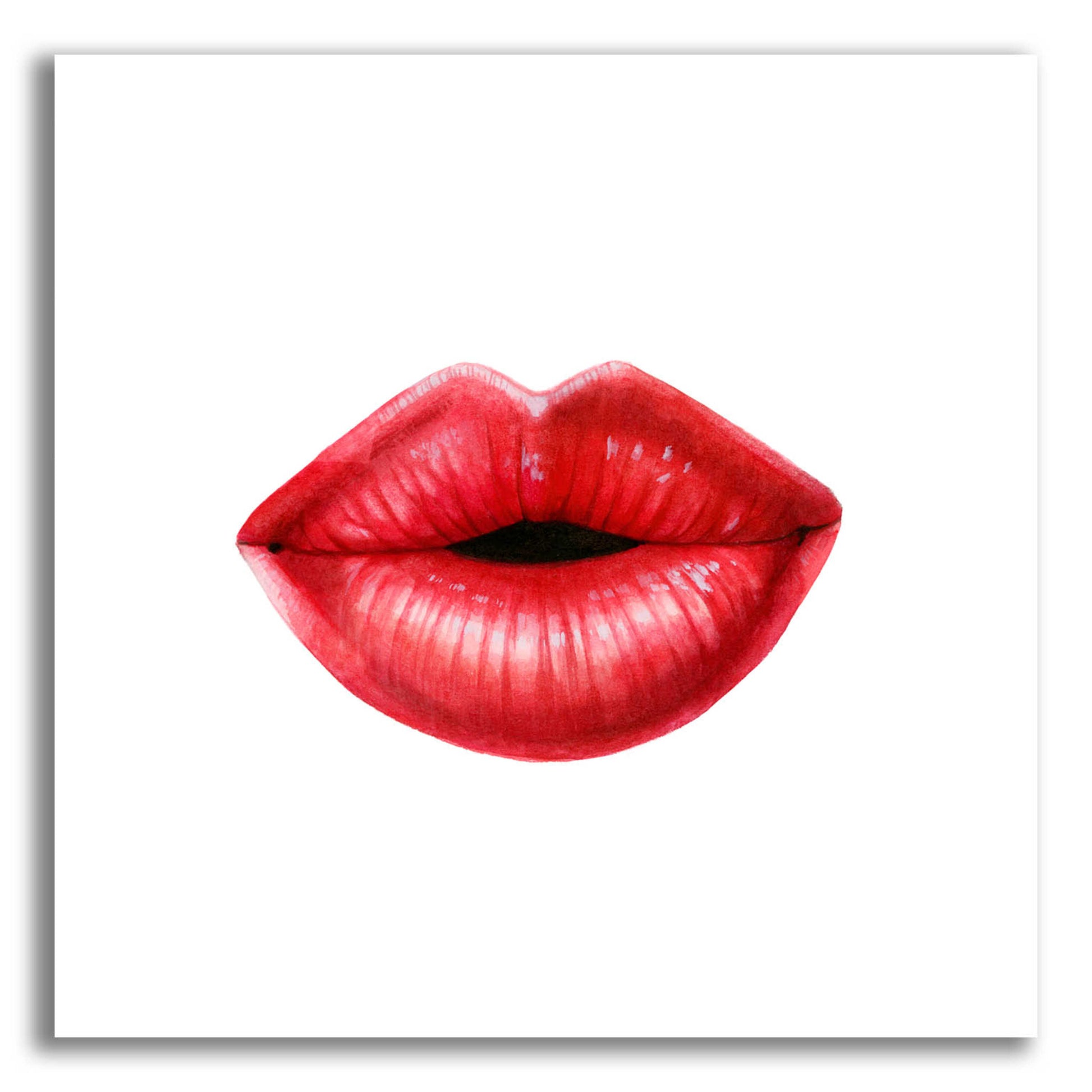 Epic Art 'Emotion Lips I' by Grace Popp, Acrylic Glass Wall Art,12x12