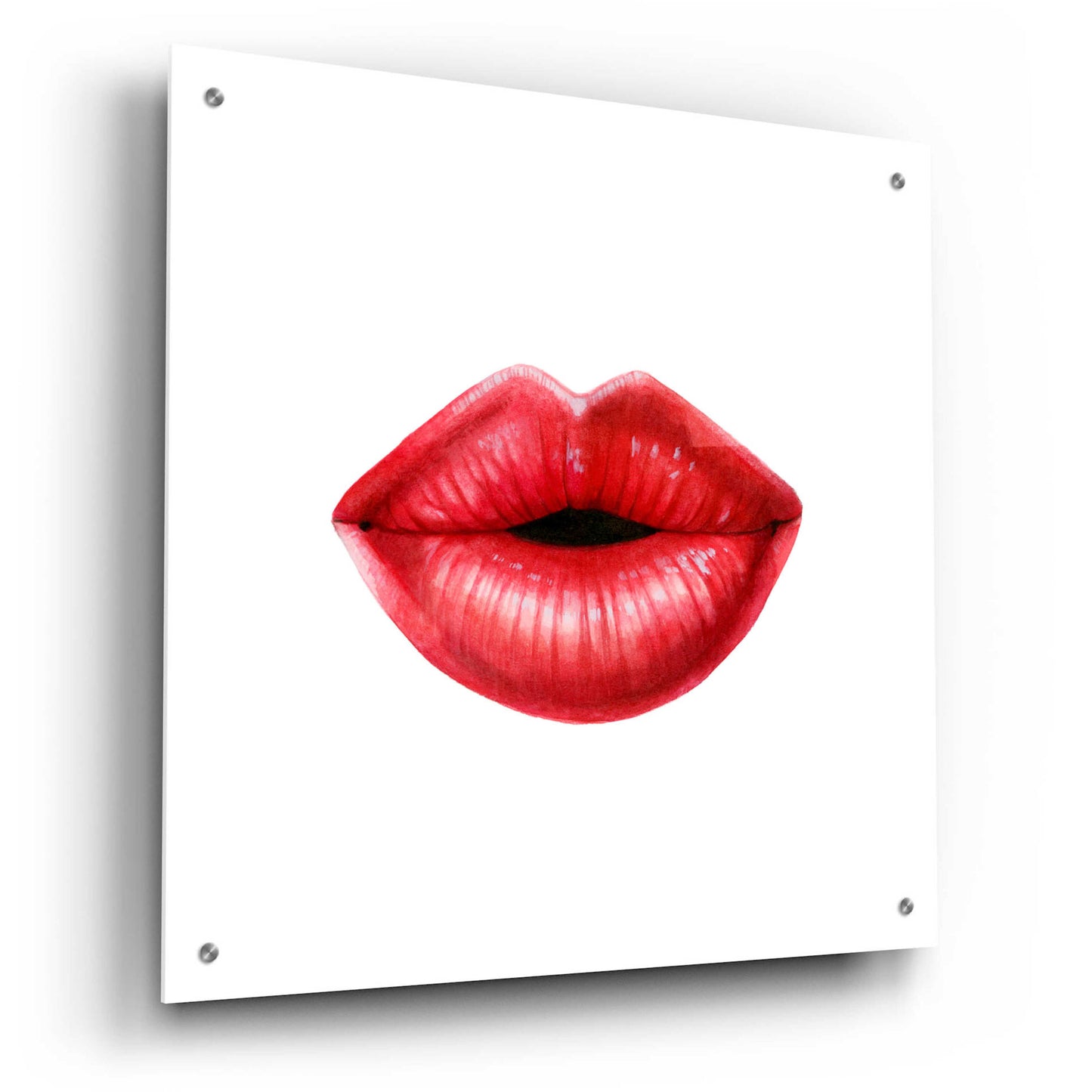 Epic Art 'Emotion Lips I' by Grace Popp, Acrylic Glass Wall Art,24x24