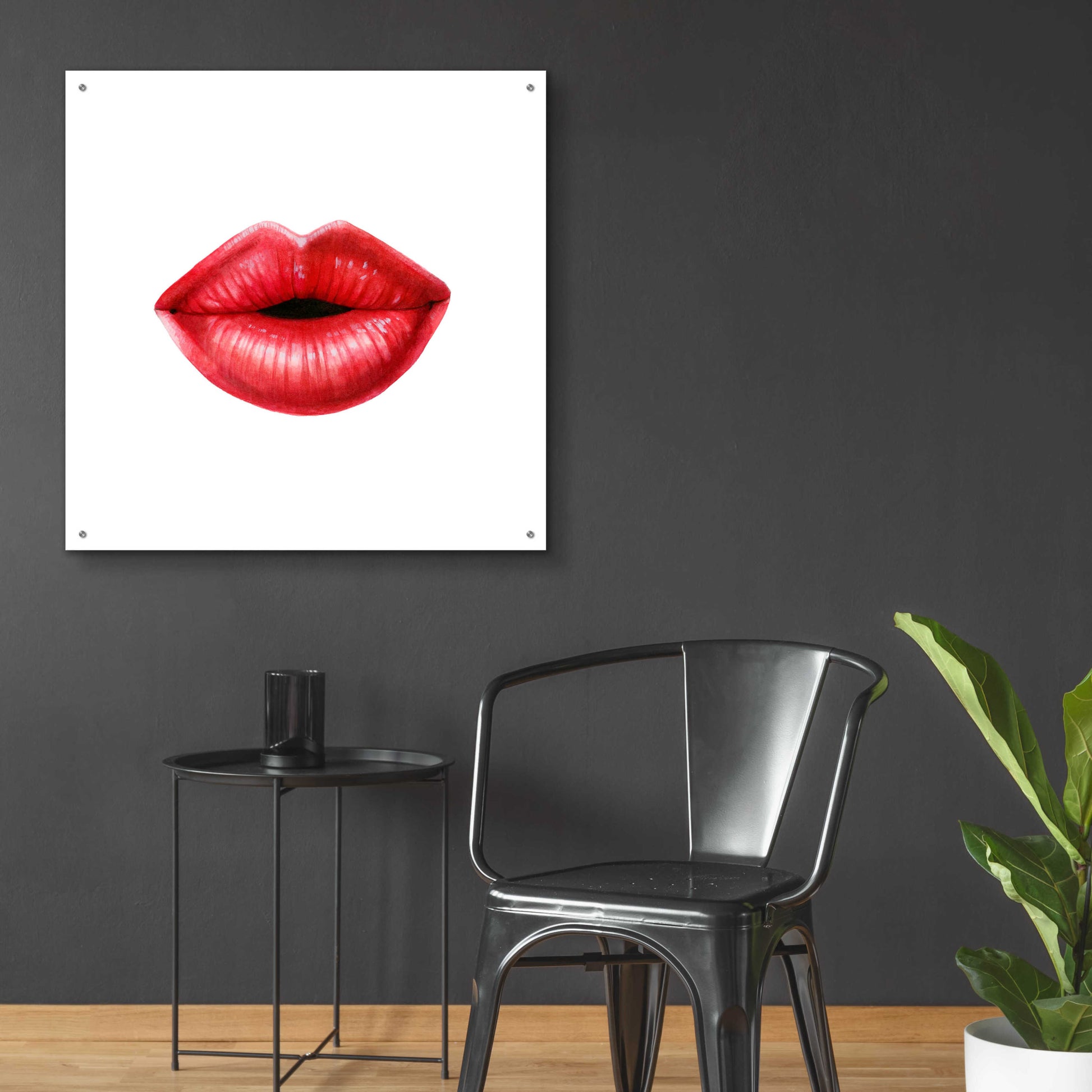 Epic Art 'Emotion Lips I' by Grace Popp, Acrylic Glass Wall Art,36x36