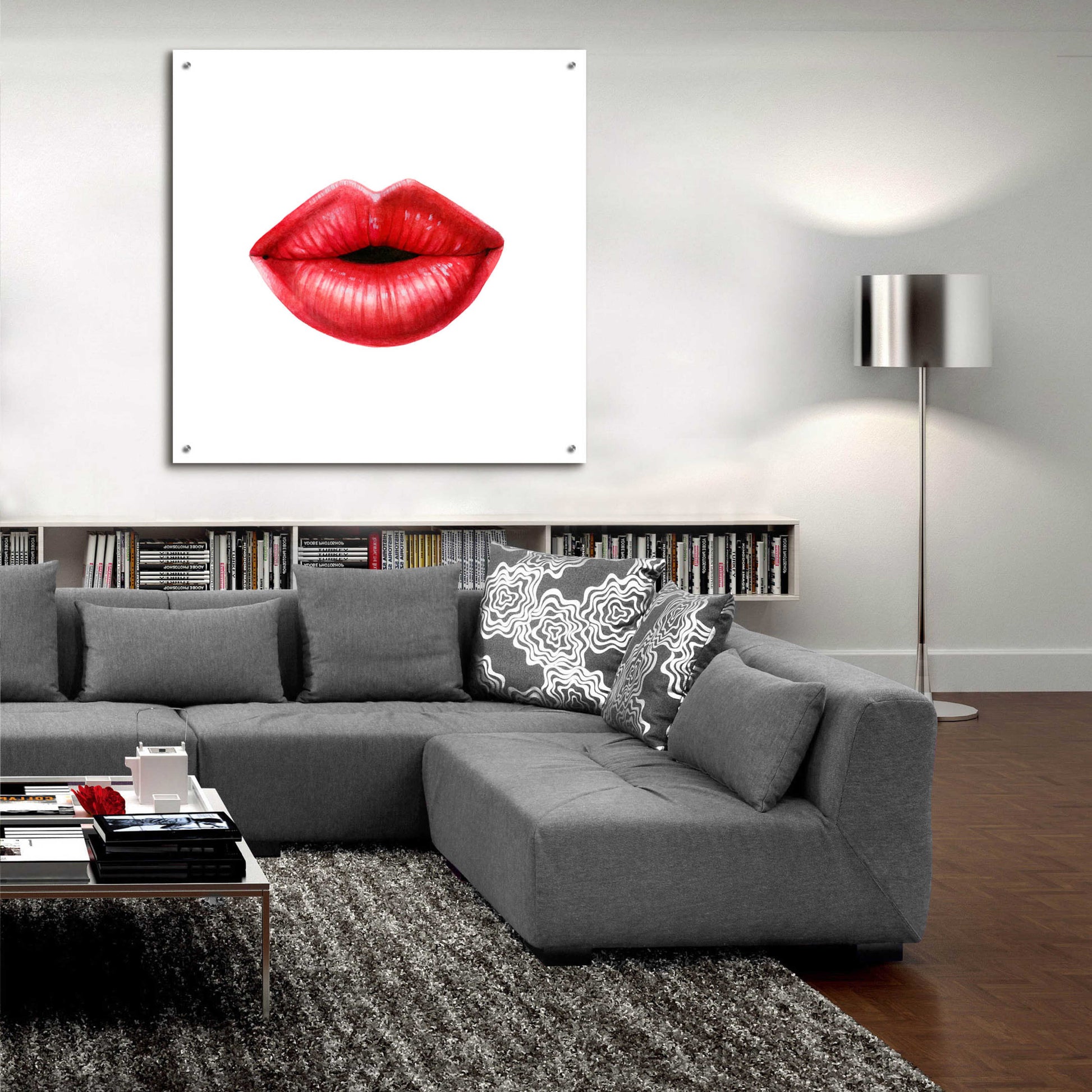 Epic Art 'Emotion Lips I' by Grace Popp, Acrylic Glass Wall Art,36x36