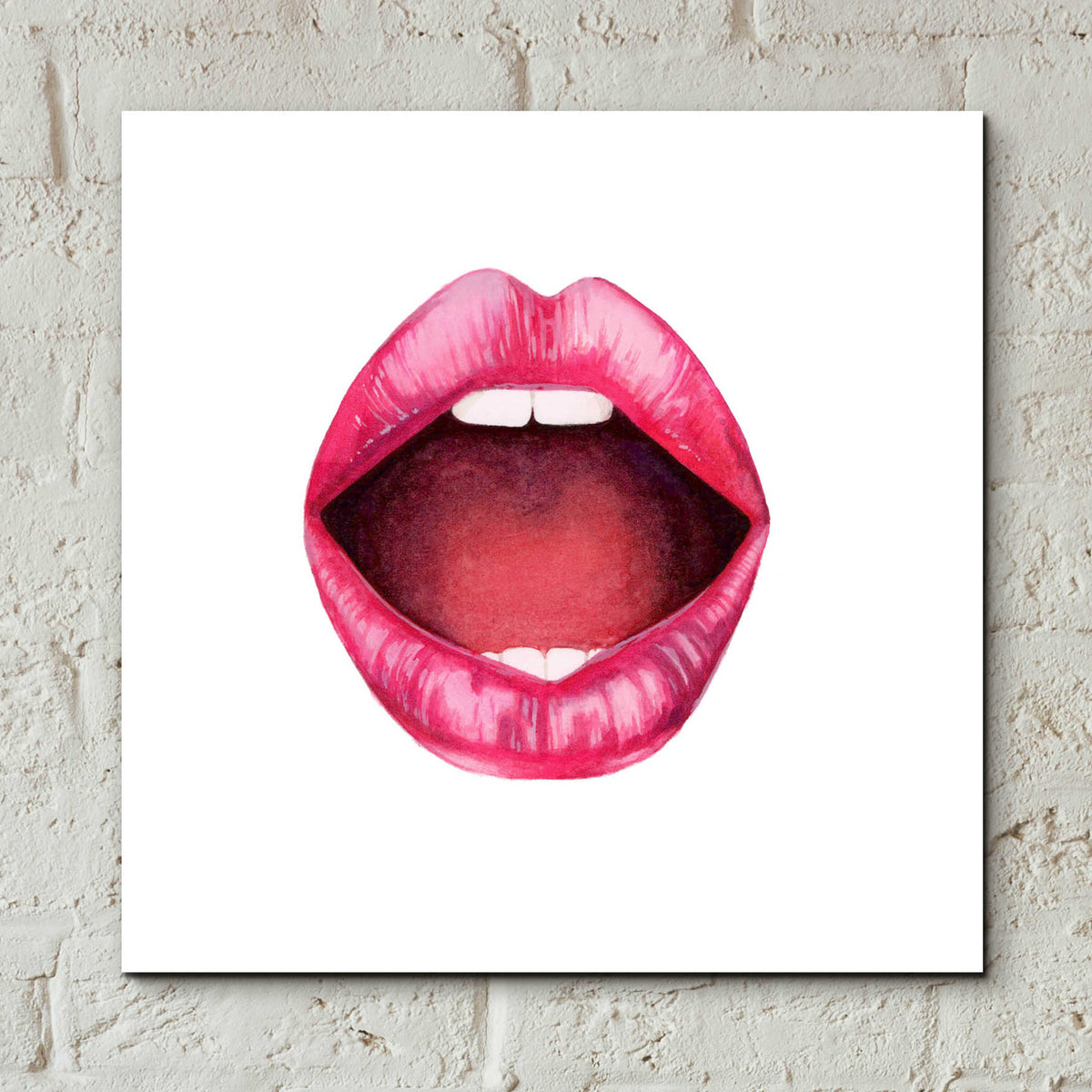 Epic Art 'Emotion Lips II' by Grace Popp, Acrylic Glass Wall Art,12x12