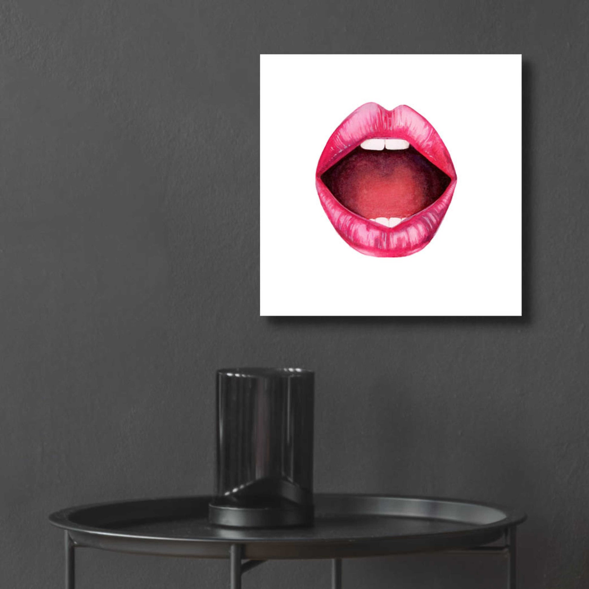 Epic Art 'Emotion Lips II' by Grace Popp, Acrylic Glass Wall Art,12x12