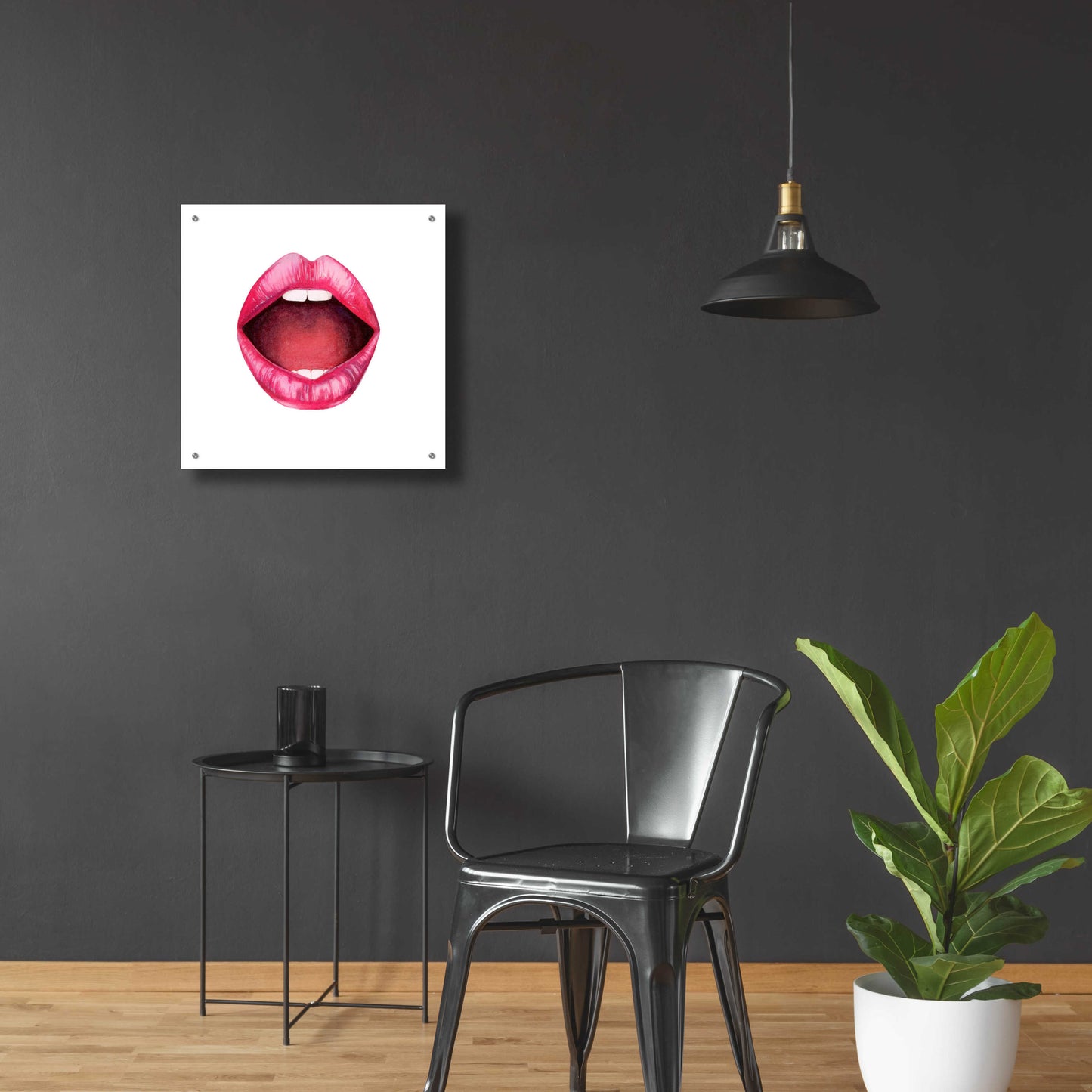 Epic Art 'Emotion Lips II' by Grace Popp, Acrylic Glass Wall Art,24x24