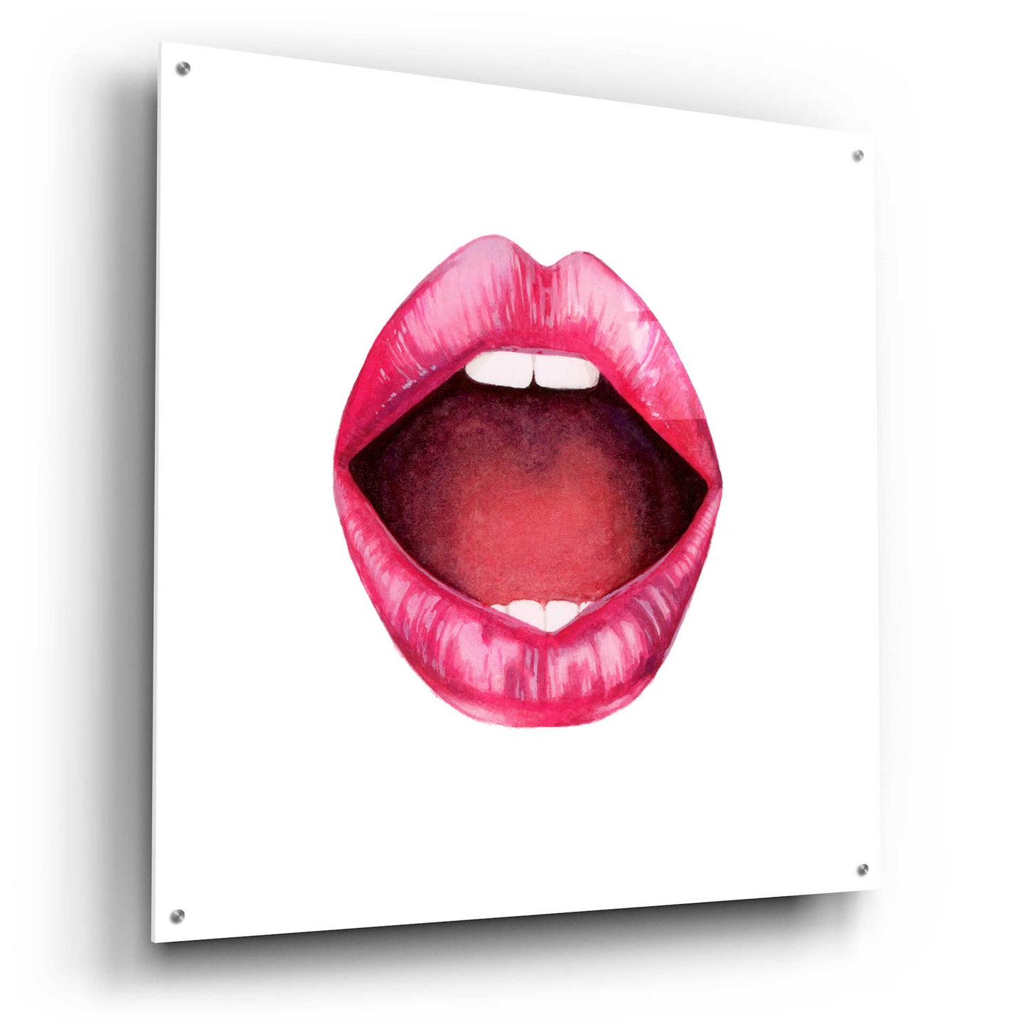 Epic Art 'Emotion Lips II' by Grace Popp, Acrylic Glass Wall Art,36x36