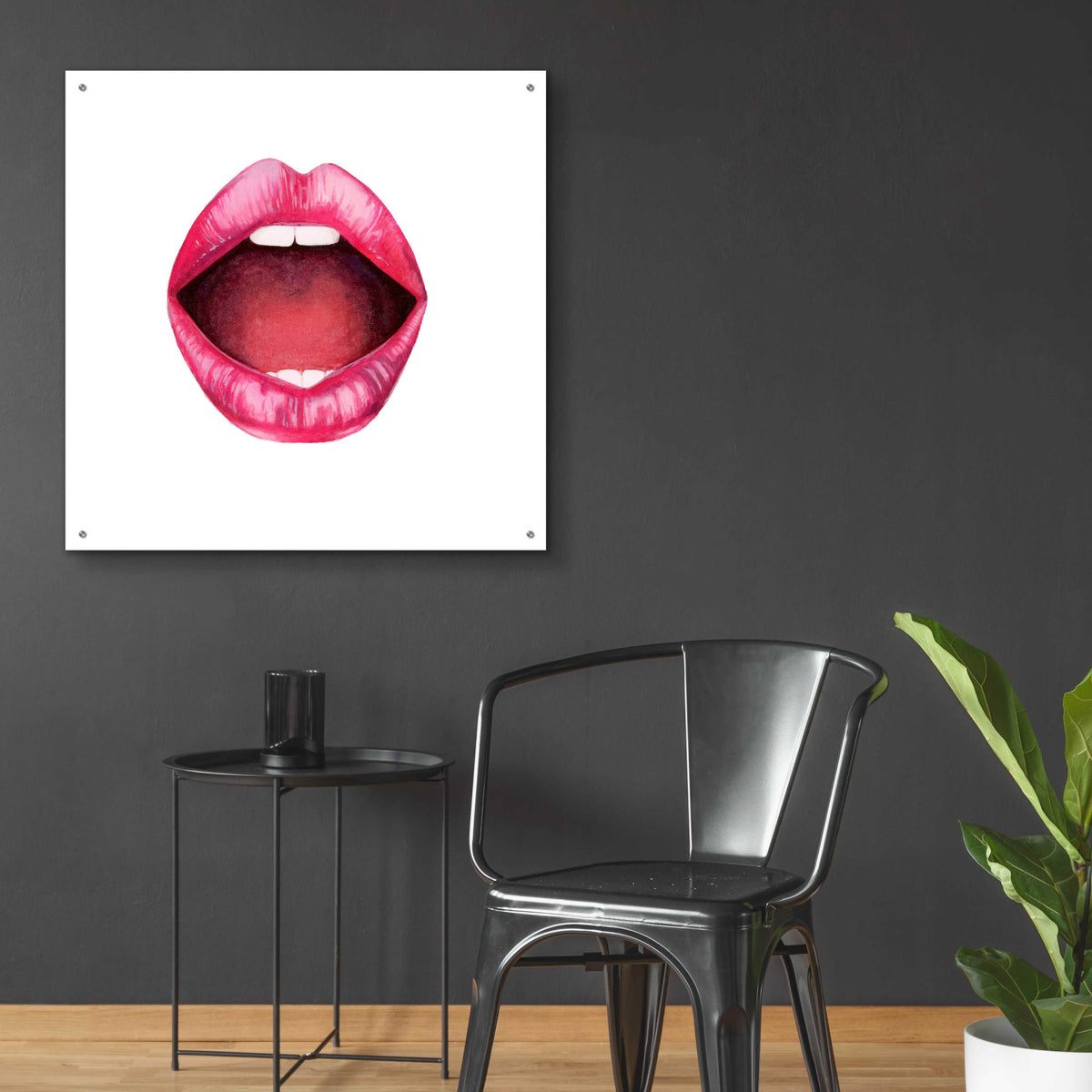 Epic Art 'Emotion Lips II' by Grace Popp, Acrylic Glass Wall Art,36x36
