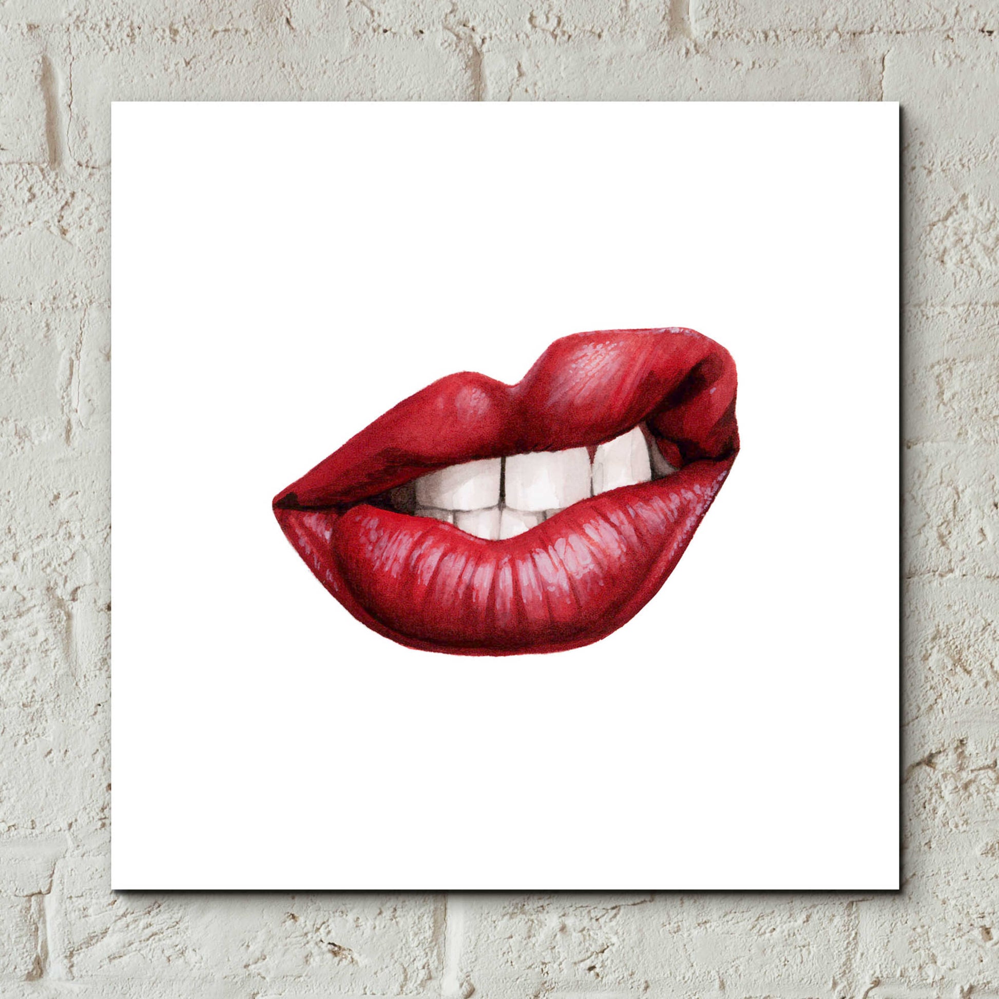 Epic Art 'Emotion Lips III' by Grace Popp, Acrylic Glass Wall Art,12x12
