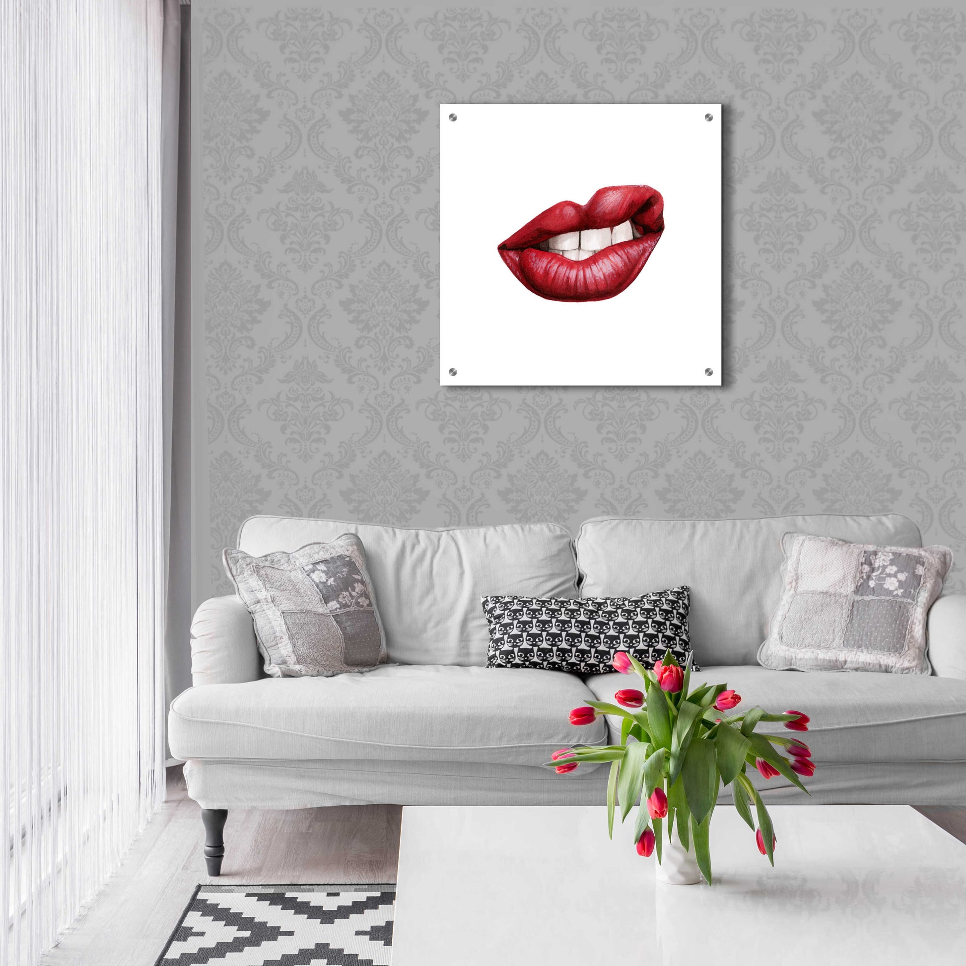 Epic Art 'Emotion Lips III' by Grace Popp, Acrylic Glass Wall Art,24x24