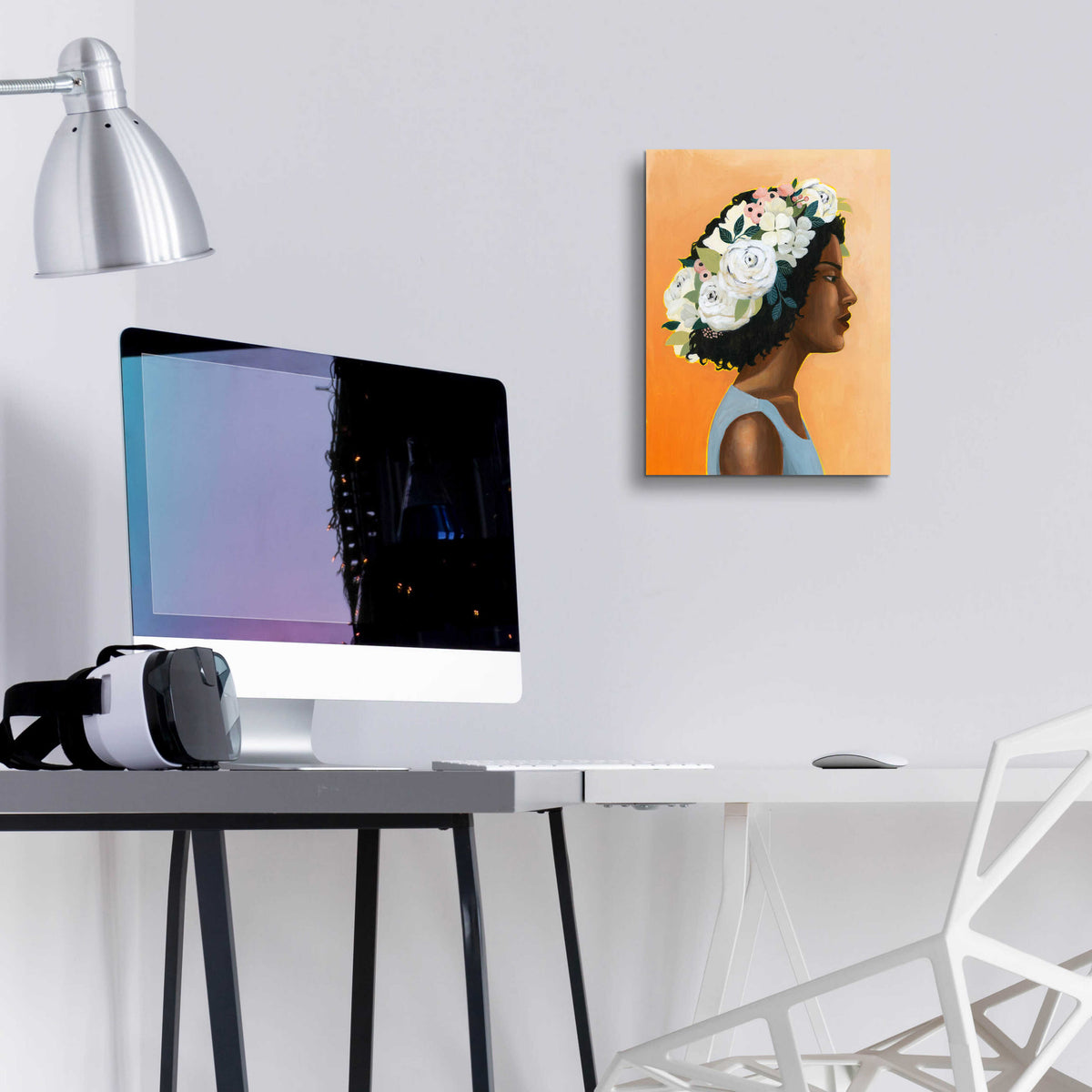 Epic Art 'Modern Laurel I' by Grace Popp, Acrylic Glass Wall Art,12x16