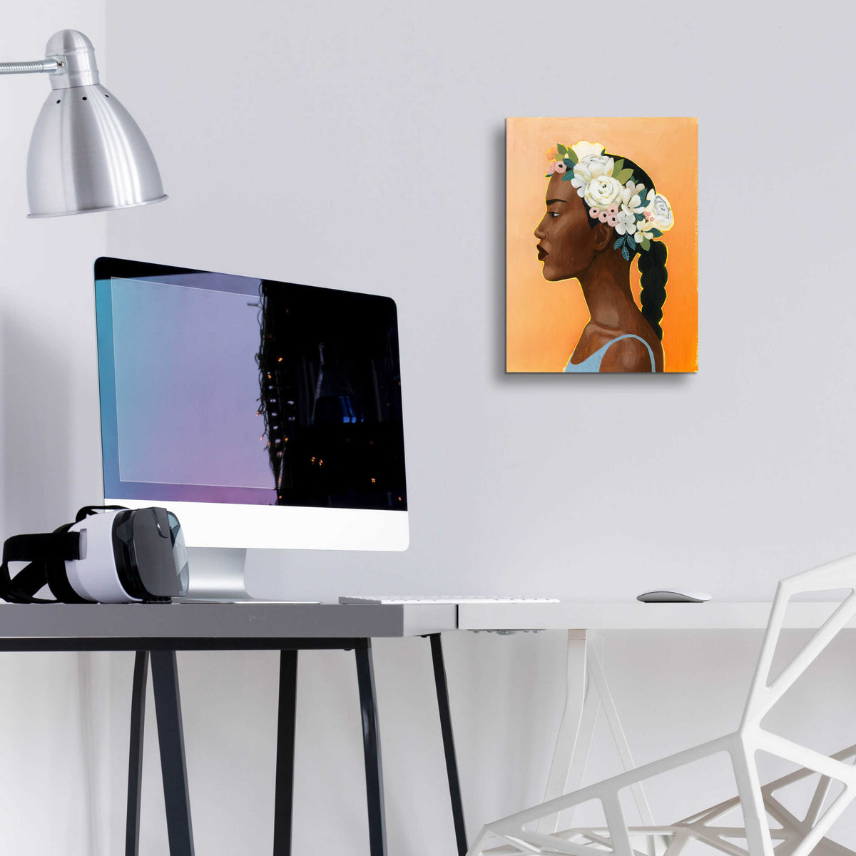 Epic Art 'Modern Laurel II' by Grace Popp, Acrylic Glass Wall Art,12x16