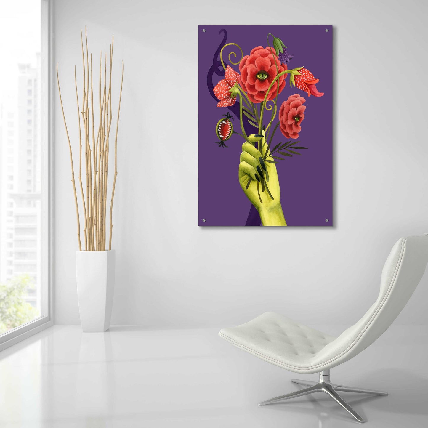 Epic Art 'Monstrous Plants I' by Grace Popp, Acrylic Glass Wall Art,24x36