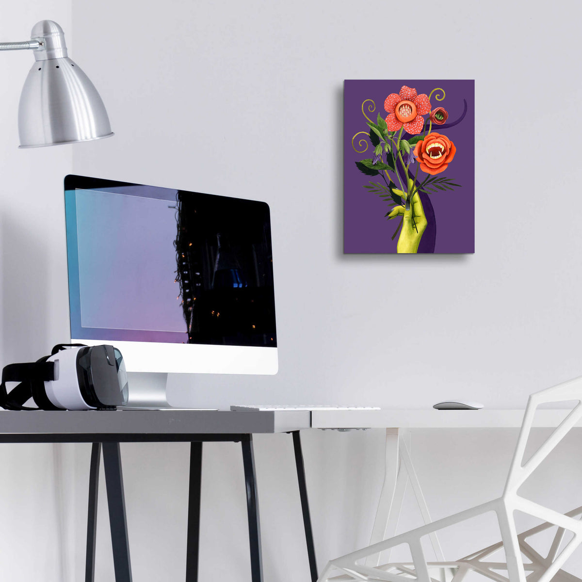 Epic Art 'Monstrous Plants II' by Grace Popp, Acrylic Glass Wall Art,12x16