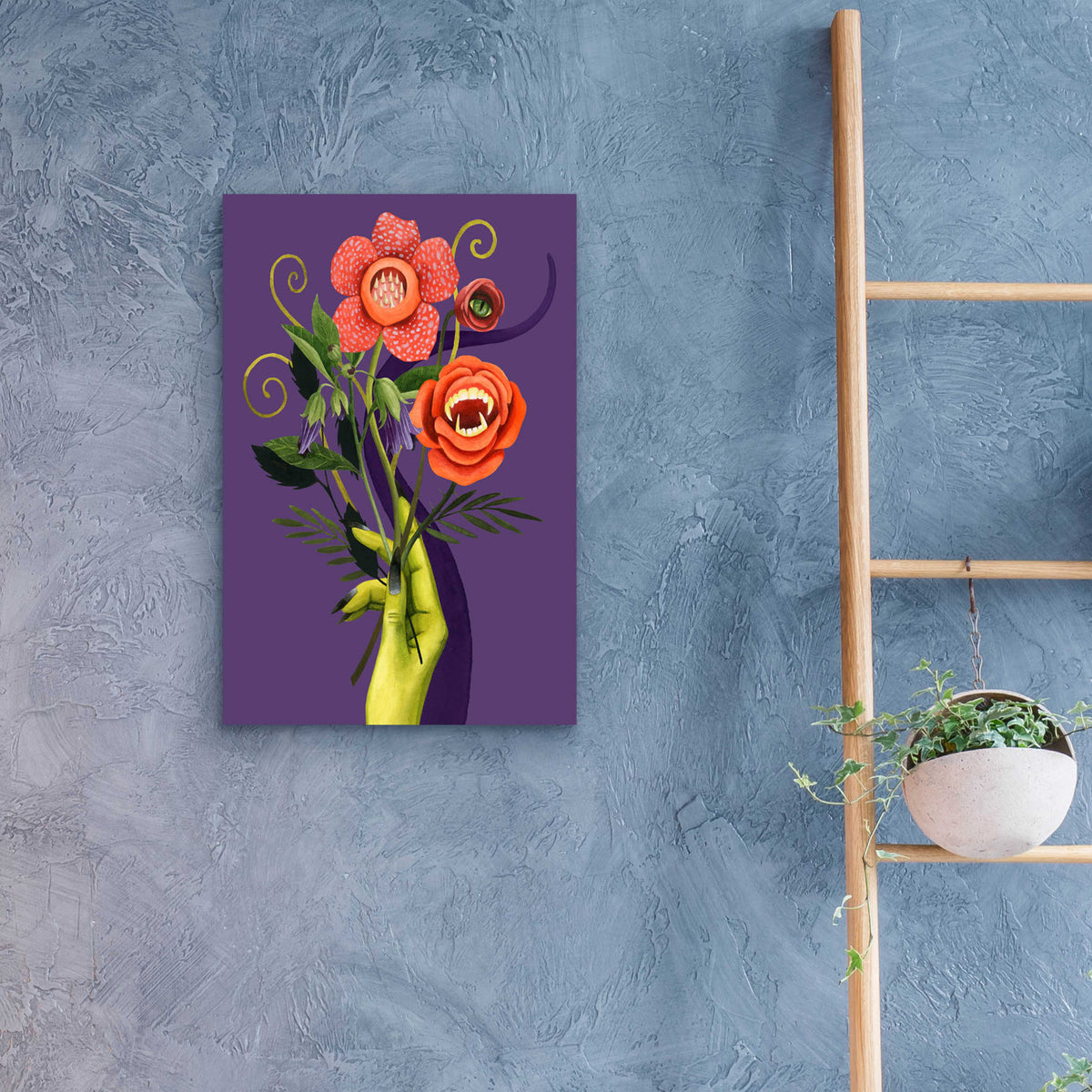 Epic Art 'Monstrous Plants II' by Grace Popp, Acrylic Glass Wall Art,16x24