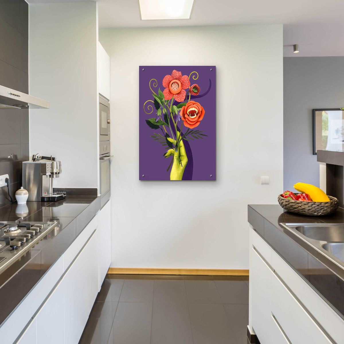 Epic Art 'Monstrous Plants II' by Grace Popp, Acrylic Glass Wall Art,24x36