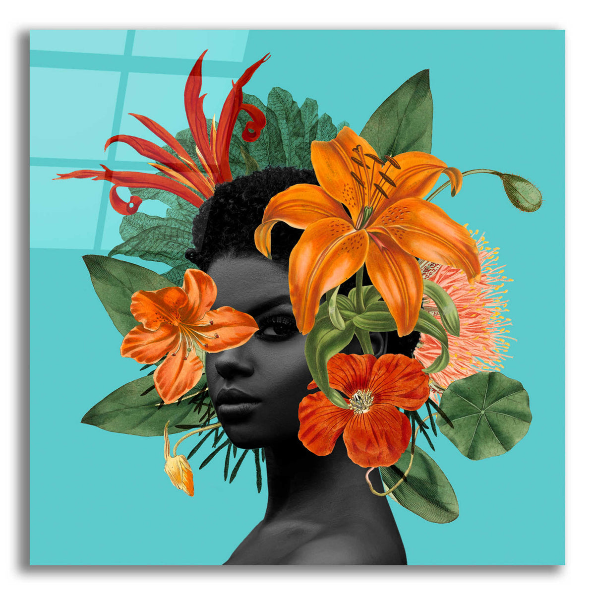 Epic Art 'Tangerine Tropics II' by Grace Popp, Acrylic Glass Wall Art