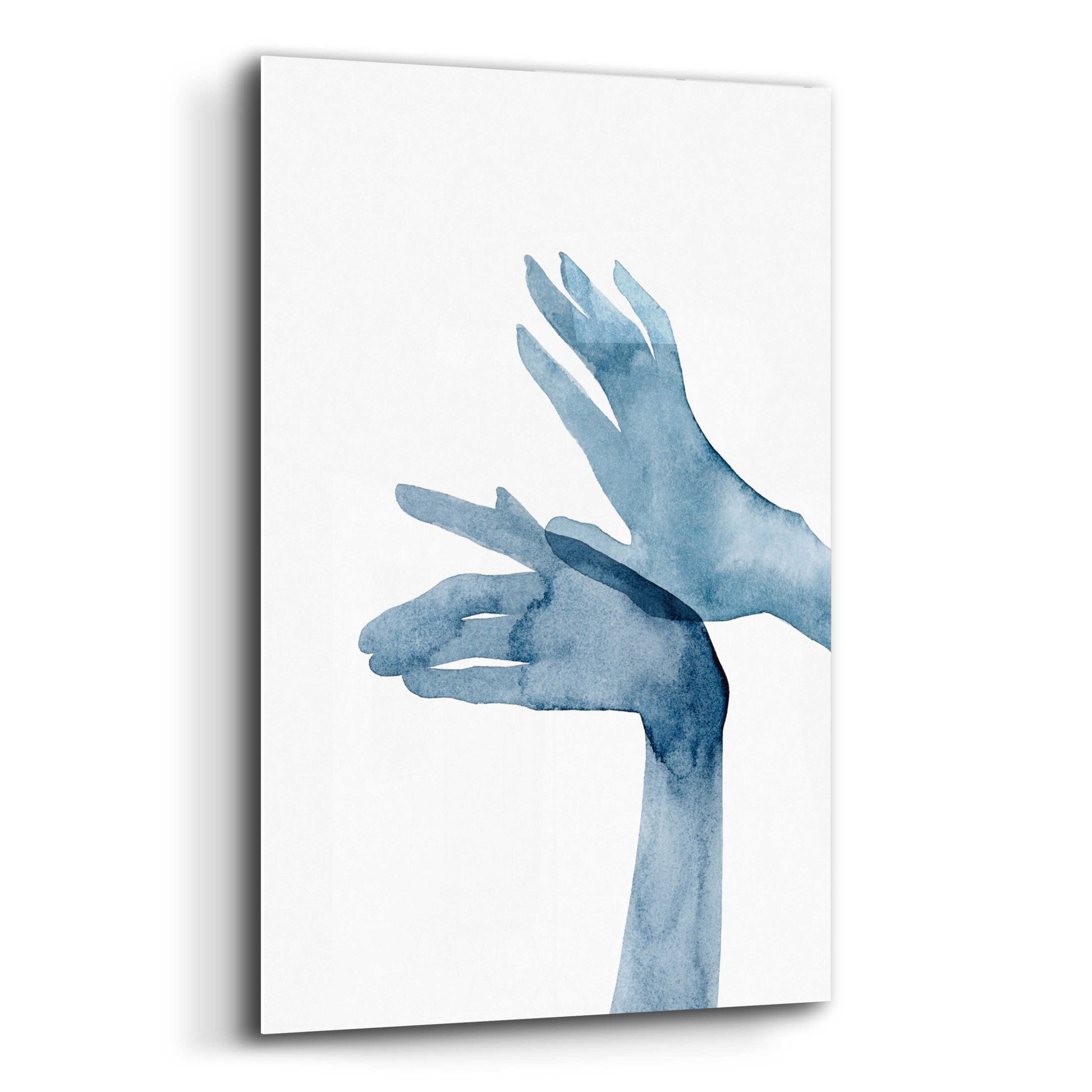 Epic Art 'Shadow Hands I' by Grace Popp, Acrylic Glass Wall Art,12x16
