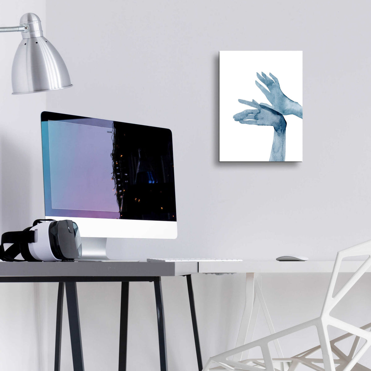 Epic Art 'Shadow Hands I' by Grace Popp, Acrylic Glass Wall Art,12x16