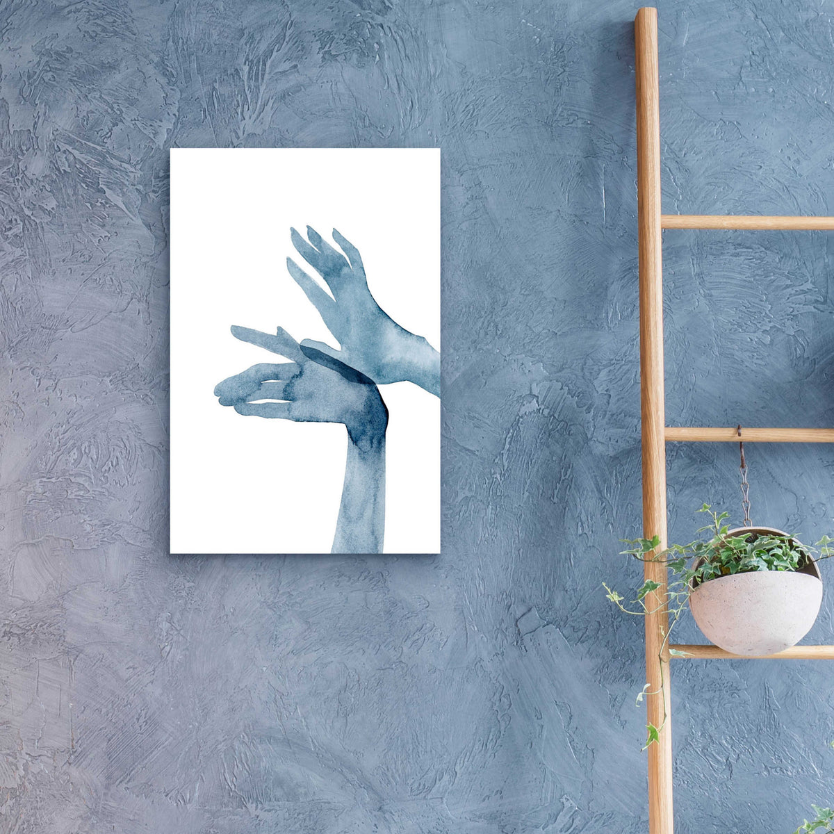 Epic Art 'Shadow Hands I' by Grace Popp, Acrylic Glass Wall Art,16x24
