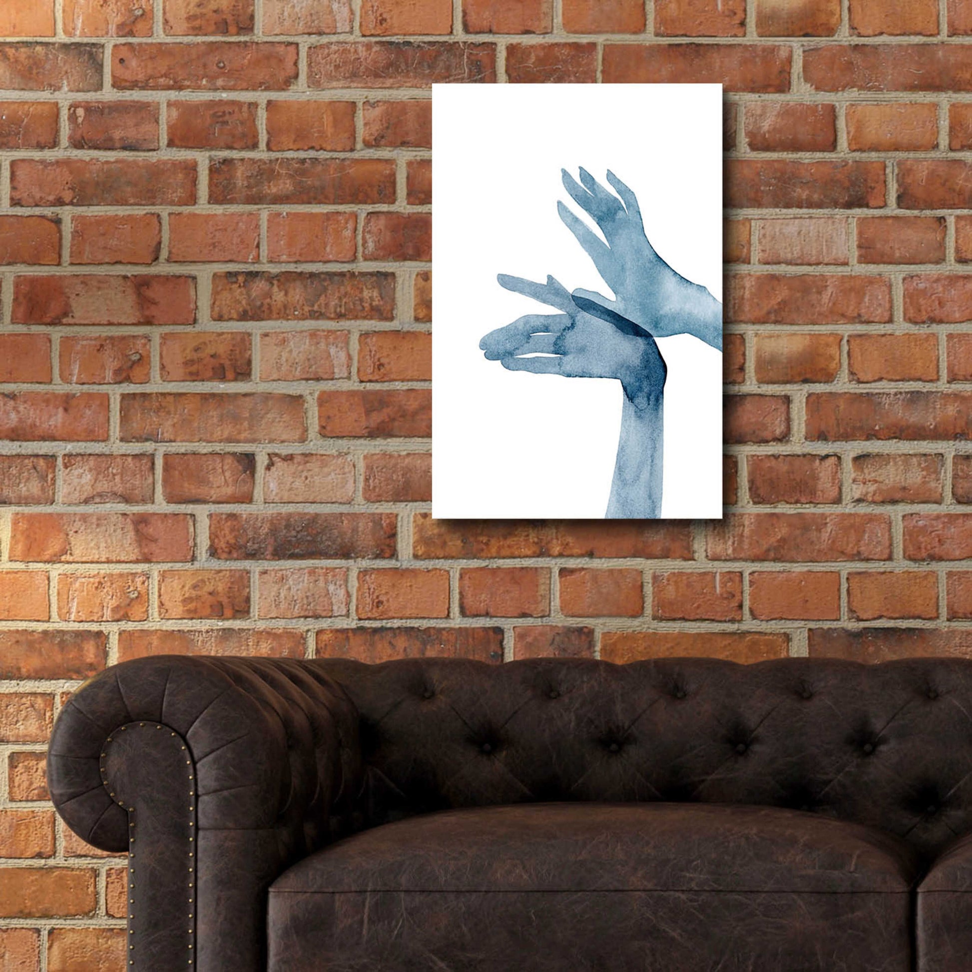 Epic Art 'Shadow Hands I' by Grace Popp, Acrylic Glass Wall Art,16x24