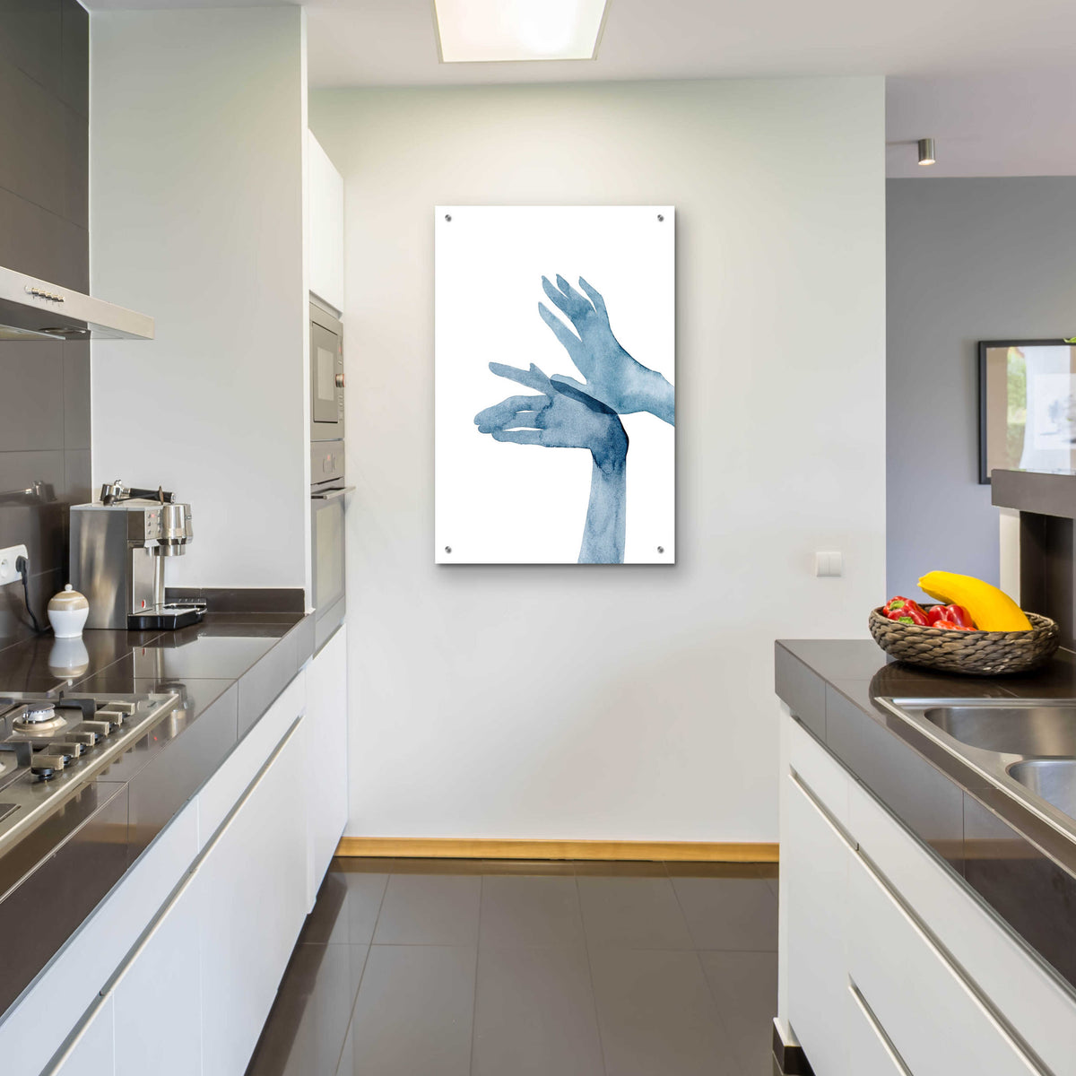 Epic Art 'Shadow Hands I' by Grace Popp, Acrylic Glass Wall Art,24x36