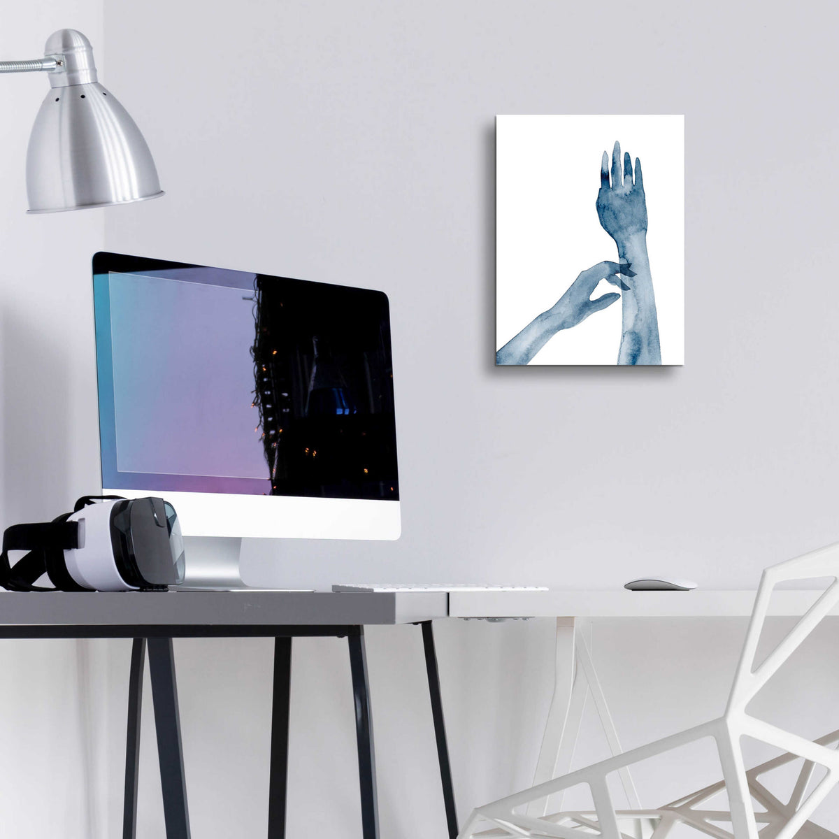 Epic Art 'Shadow Hands II' by Grace Popp, Acrylic Glass Wall Art,12x16