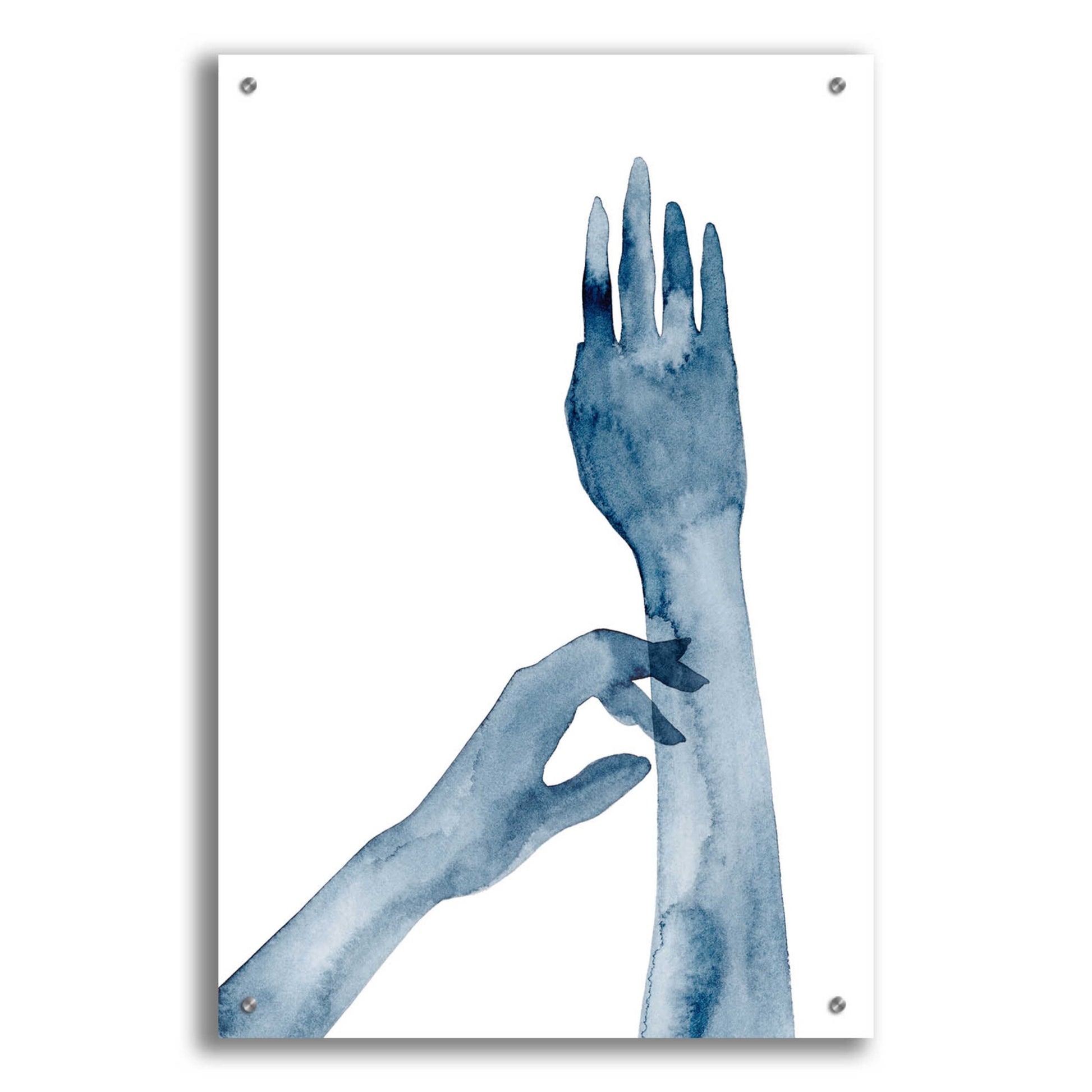 Epic Art 'Shadow Hands II' by Grace Popp, Acrylic Glass Wall Art,24x36