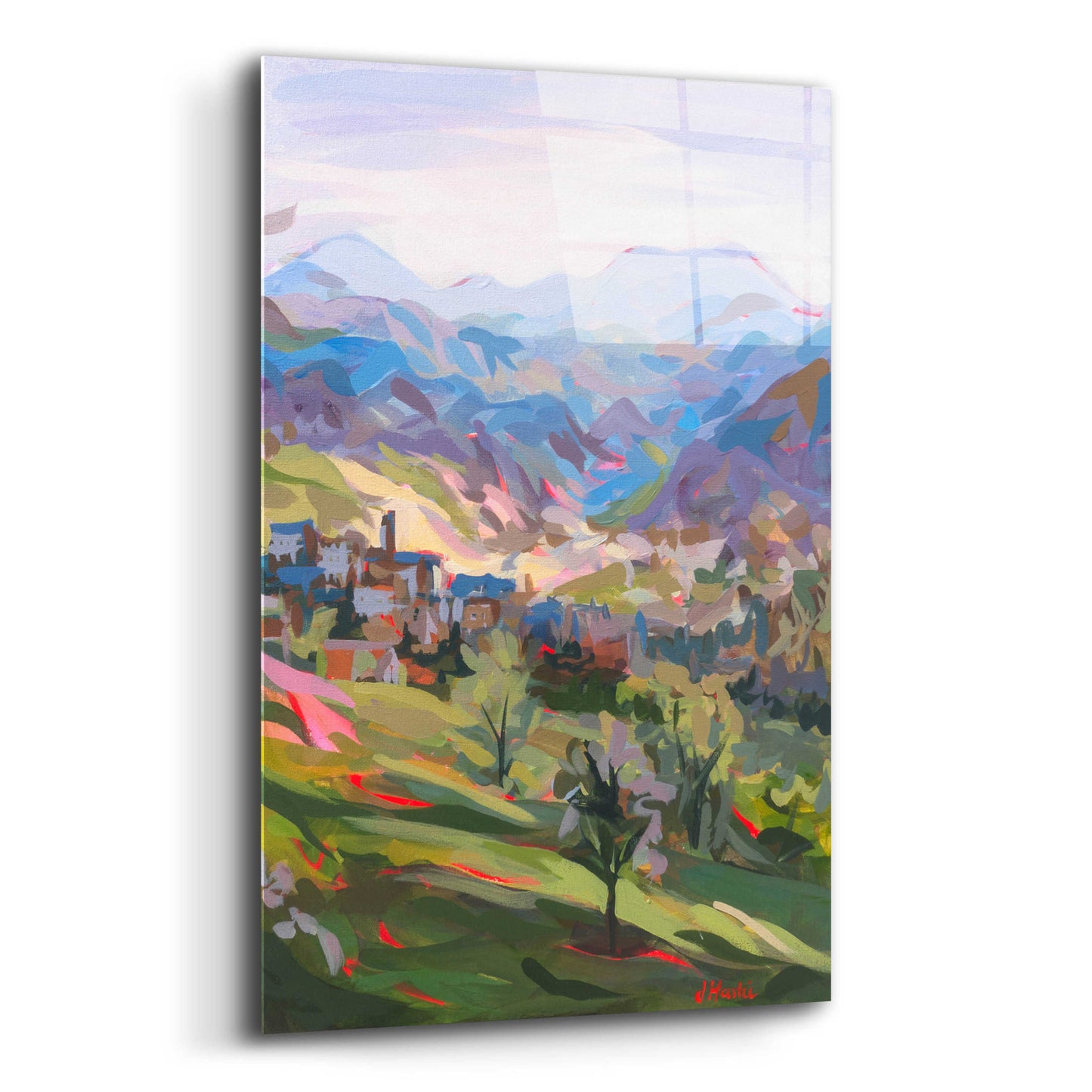 Epic Art 'Italian Hillside' by Joanne Hastie, Acrylic Glass Wall Art,12x16