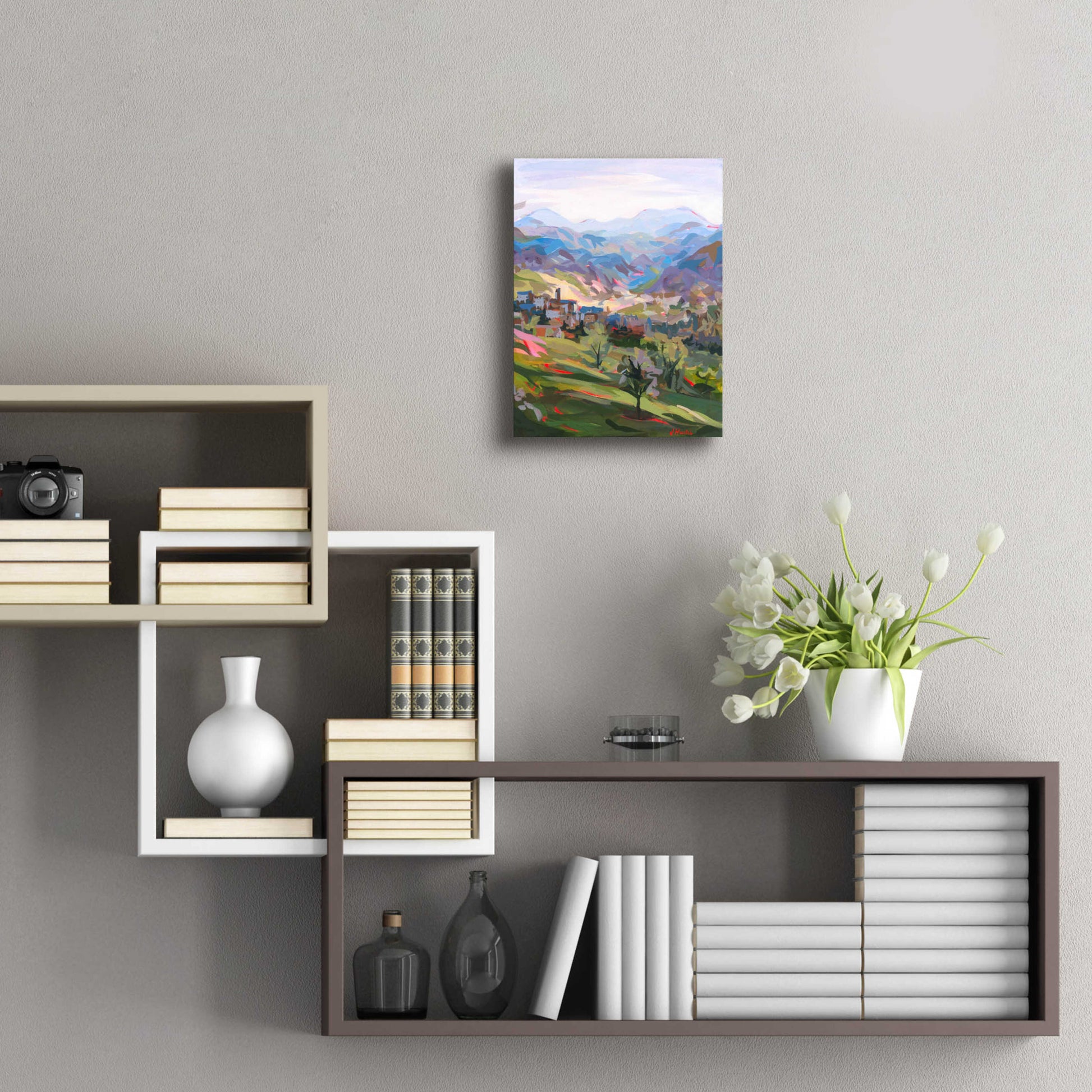 Epic Art 'Italian Hillside' by Joanne Hastie, Acrylic Glass Wall Art,12x16