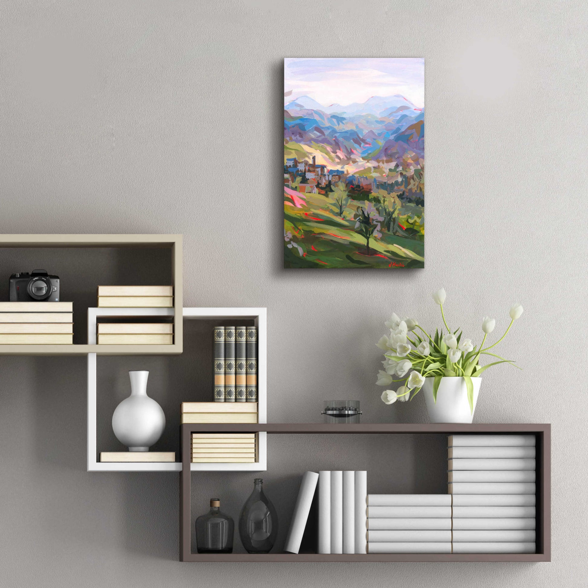 Epic Art 'Italian Hillside' by Joanne Hastie, Acrylic Glass Wall Art,16x24