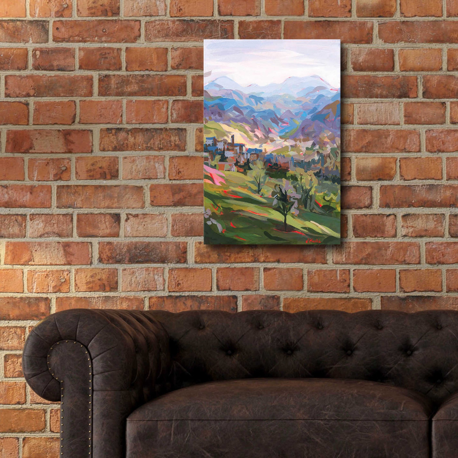 Epic Art 'Italian Hillside' by Joanne Hastie, Acrylic Glass Wall Art,16x24