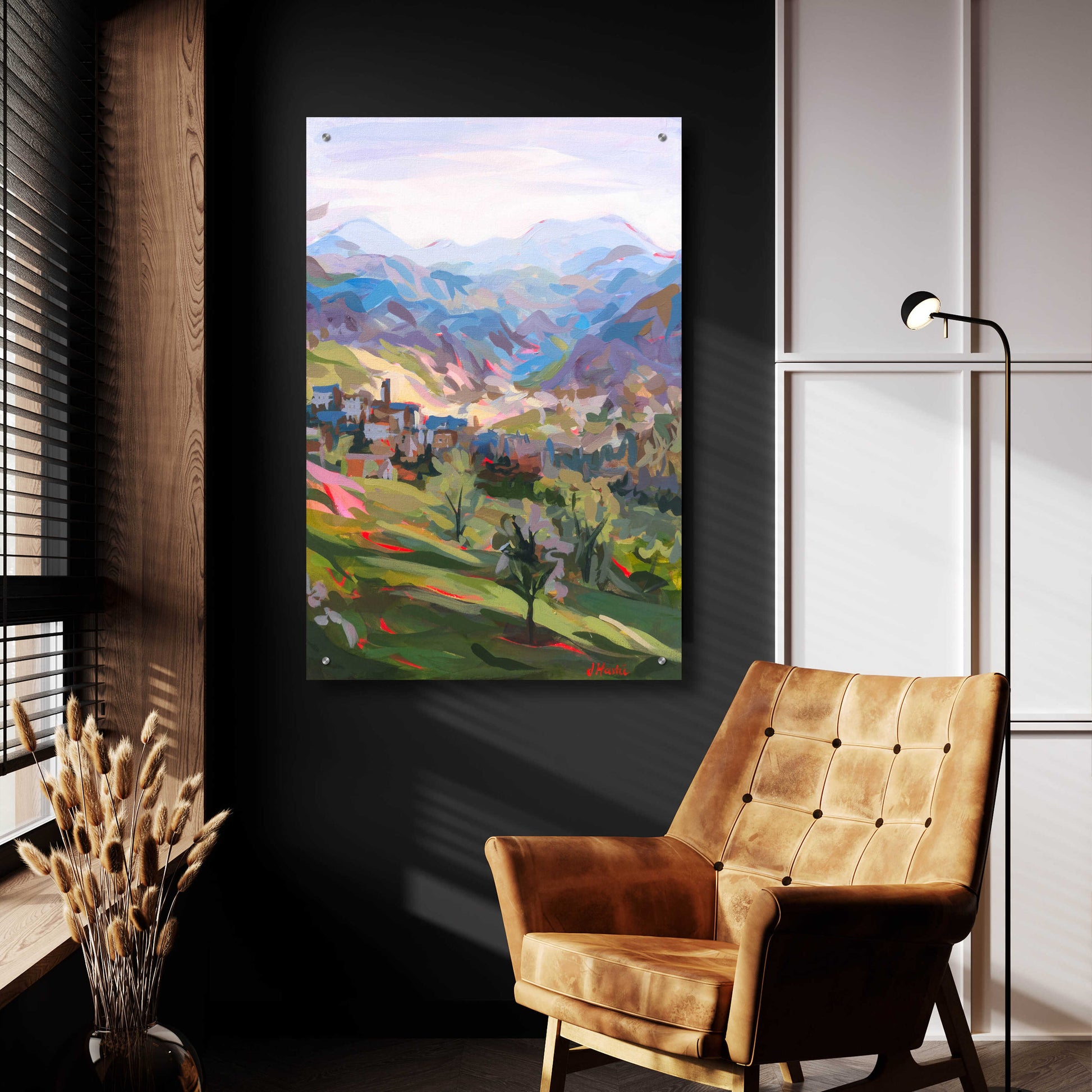 Epic Art 'Italian Hillside' by Joanne Hastie, Acrylic Glass Wall Art,24x36