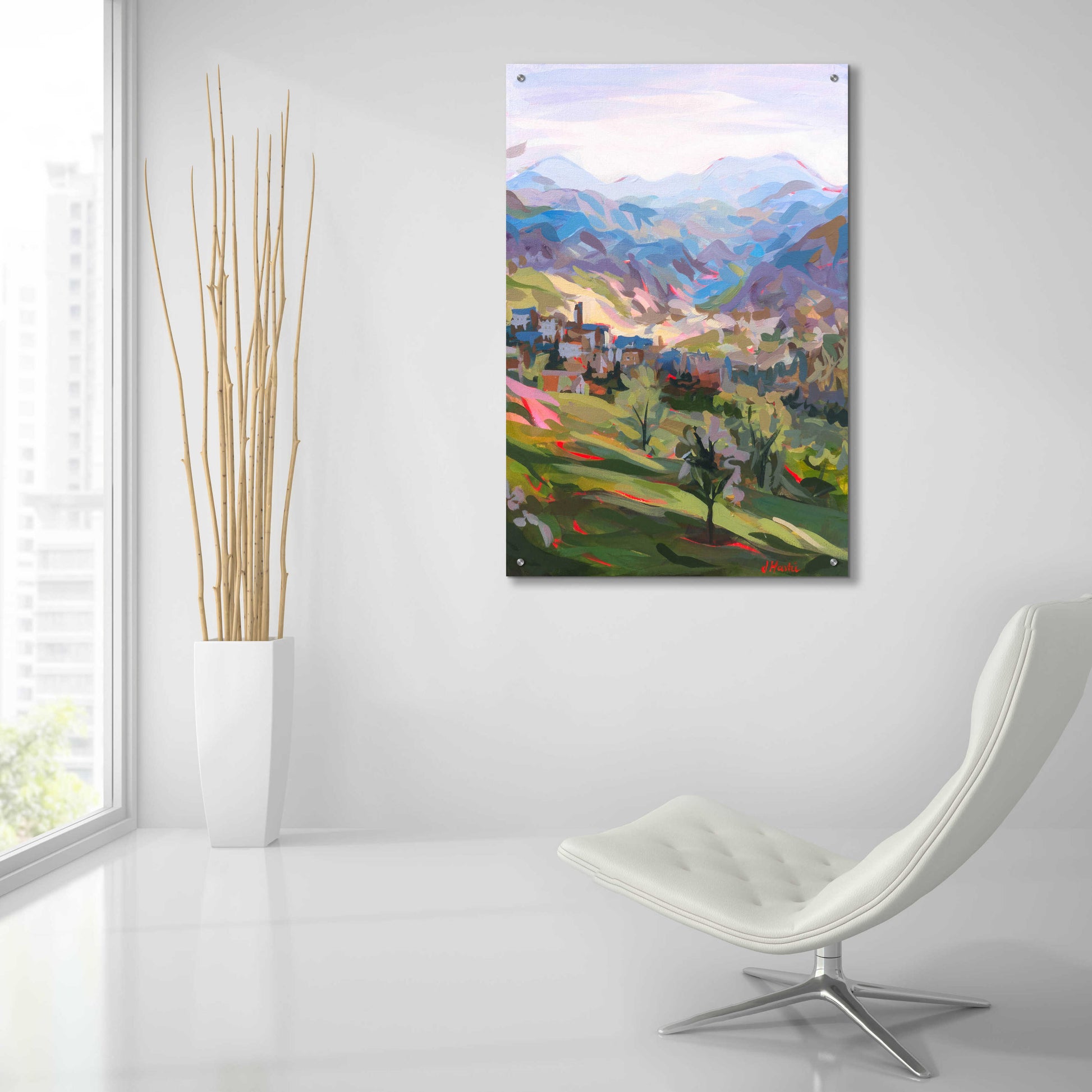 Epic Art 'Italian Hillside' by Joanne Hastie, Acrylic Glass Wall Art,24x36