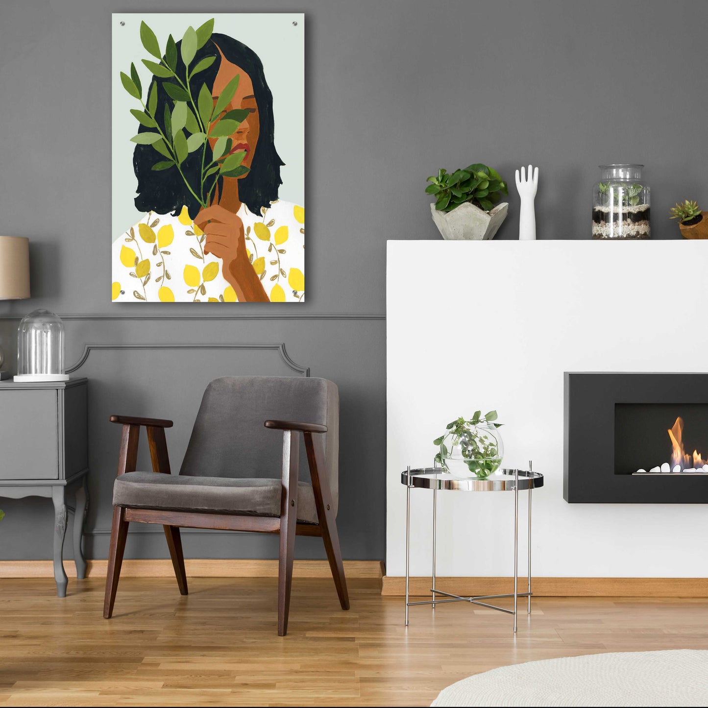 Epic Art 'Botany Portrait I' by Victoria Barnes, Acrylic Glass Wall Art,24x36