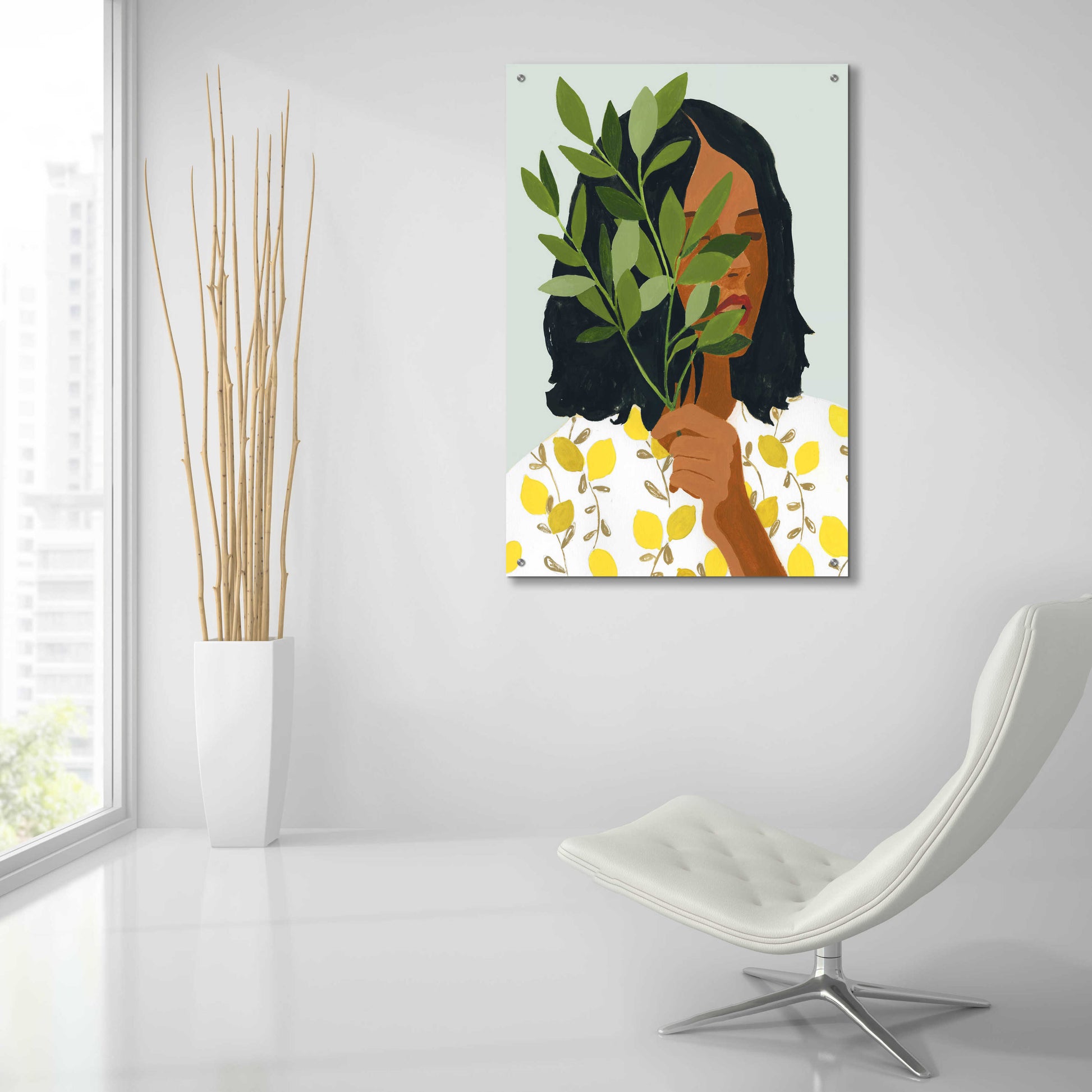 Epic Art 'Botany Portrait I' by Victoria Barnes, Acrylic Glass Wall Art,24x36