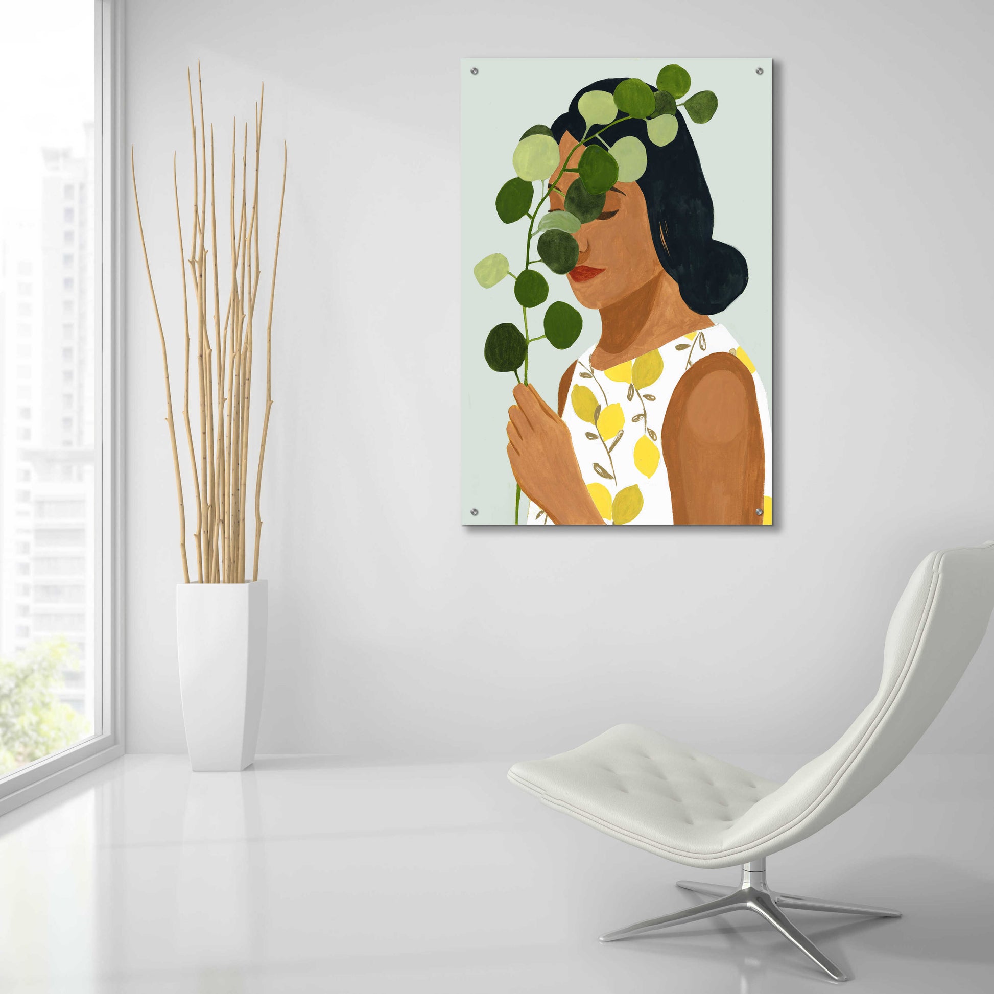 Epic Art 'Botany Portrait II' by Victoria Barnes, Acrylic Glass Wall Art,24x36