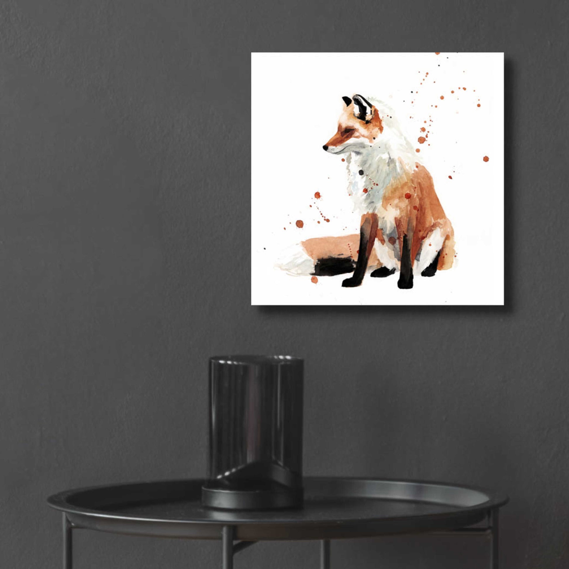 Epic Art 'Watercolor Fox I' by Victoria Barnes, Acrylic Glass Wall Art,12x12