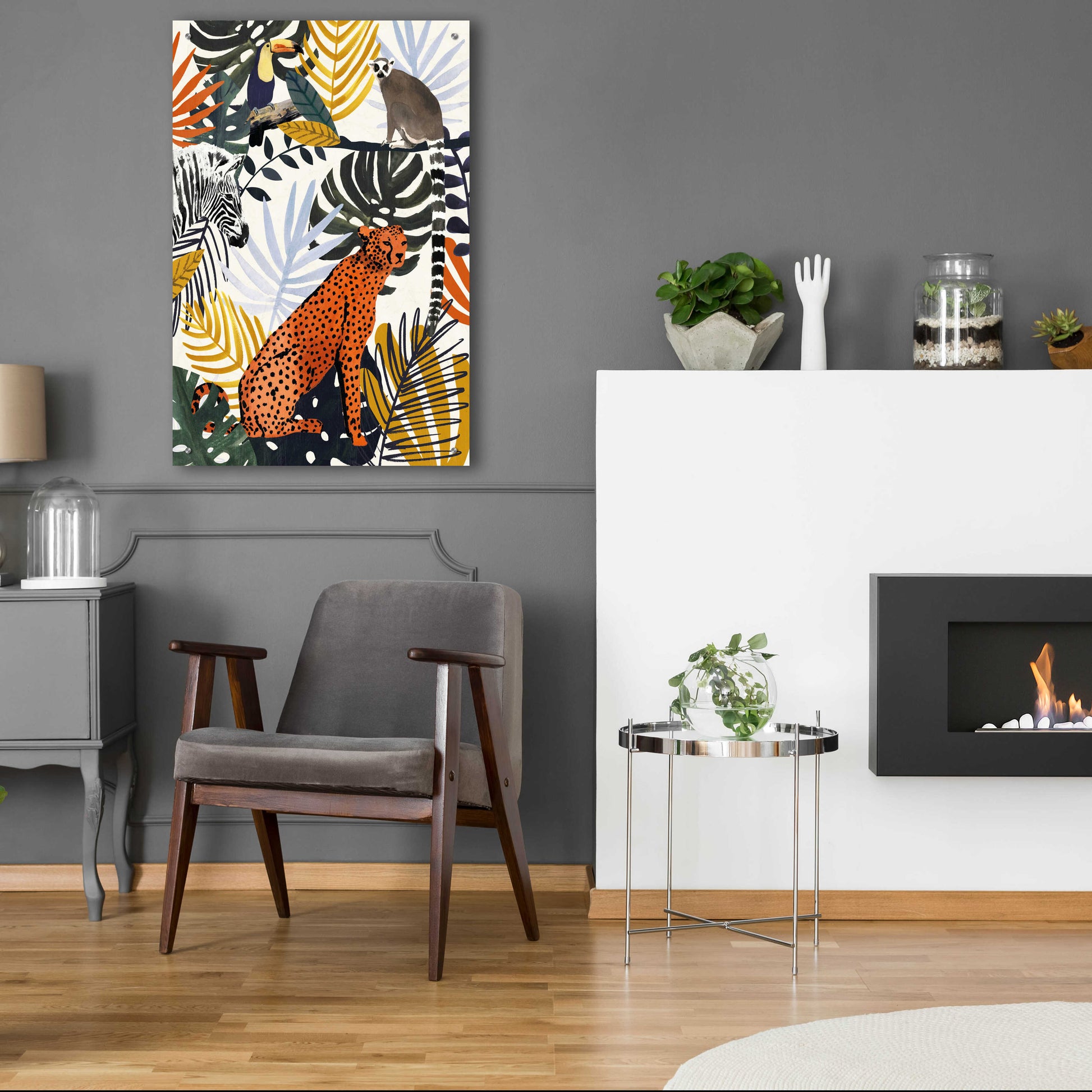 Epic Art 'Jungle Jumble I' by Victoria Barnes, Acrylic Glass Wall Art,24x36