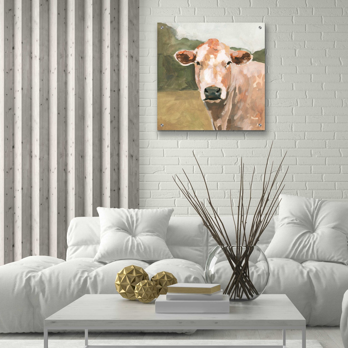 Epic Art 'On the Pasture II' by Victoria Barnes, Acrylic Glass Wall Art,24x24