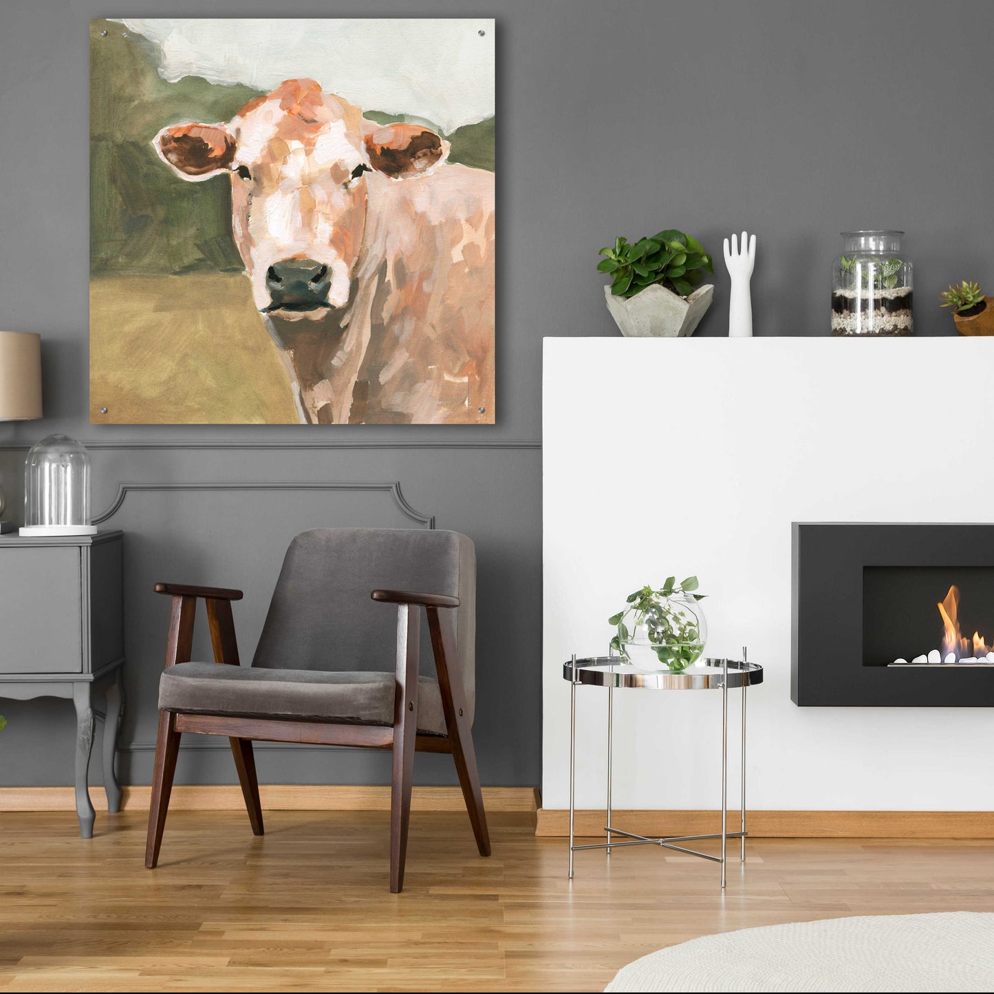 Epic Art 'On the Pasture II' by Victoria Barnes, Acrylic Glass Wall Art,36x36