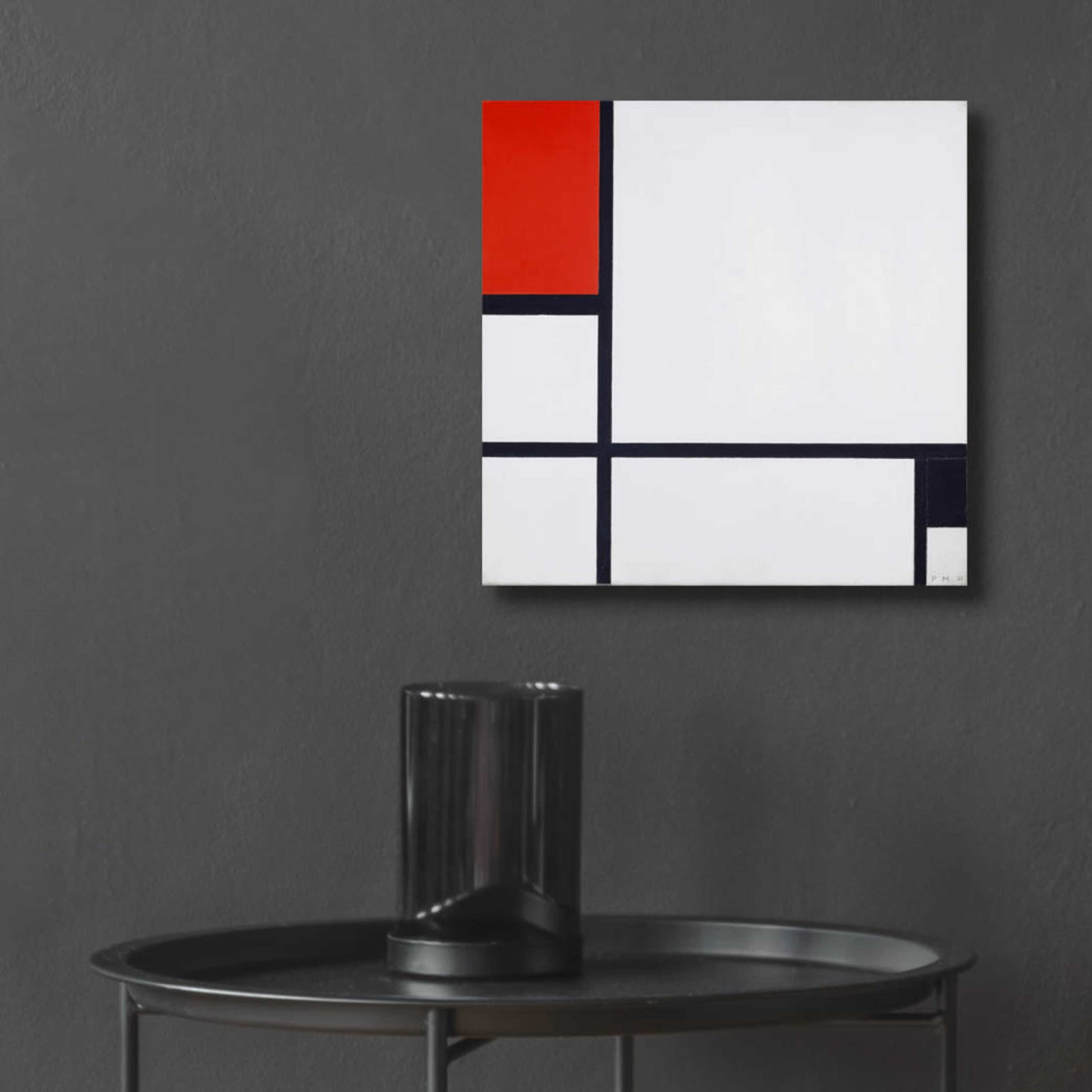 Epic Art 'Composition No.I, Avec Rouge Et Noir, 1929' by Piet Mondrian, Acrylic Glass Wall Art,12x12