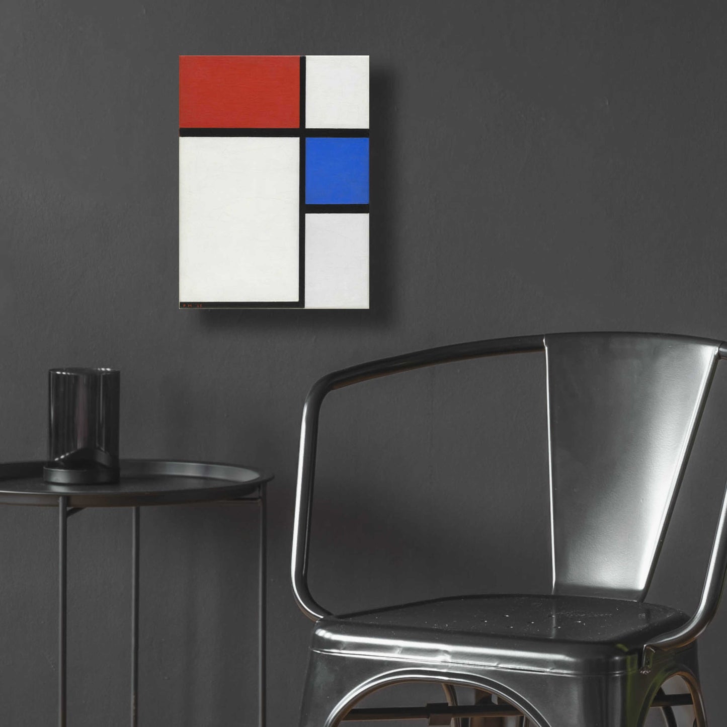 Epic Art 'Composition No.II, with Red and Blue, 1929' by Piet Mondrian, Acrylic Glass Wall Art,12x16