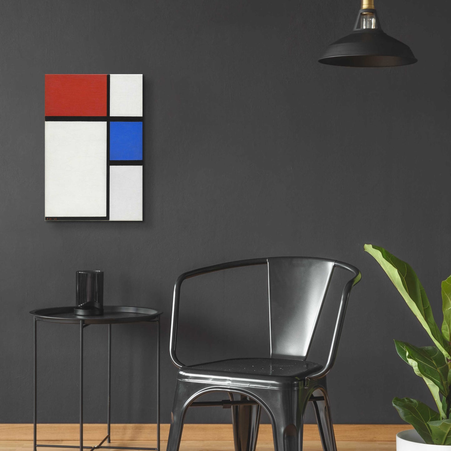 Epic Art 'Composition No.II, with Red and Blue, 1929' by Piet Mondrian, Acrylic Glass Wall Art,16x24