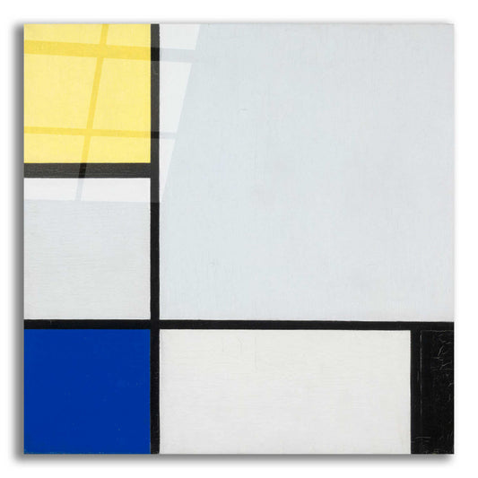 Epic Art 'Composition with Yellow, Blue, Black and Light Blue, 1929' by Piet Mondrian, Acrylic Glass Wall Art